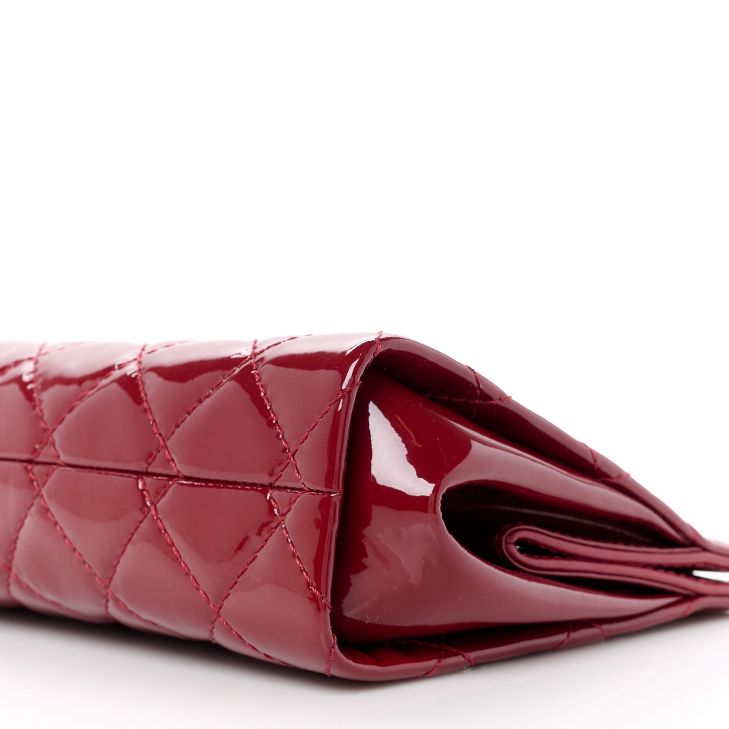 Patent CC Quilted Timeless Clutch Red
