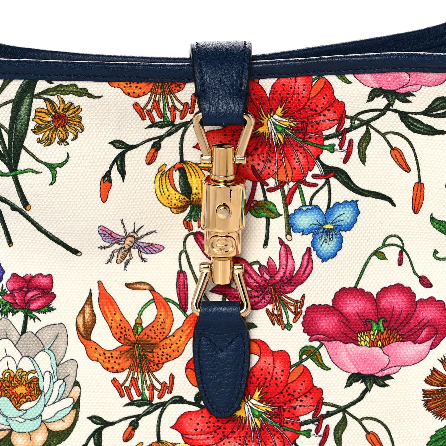 Canvas Flora Medium Jackie Hobo Blue Agata