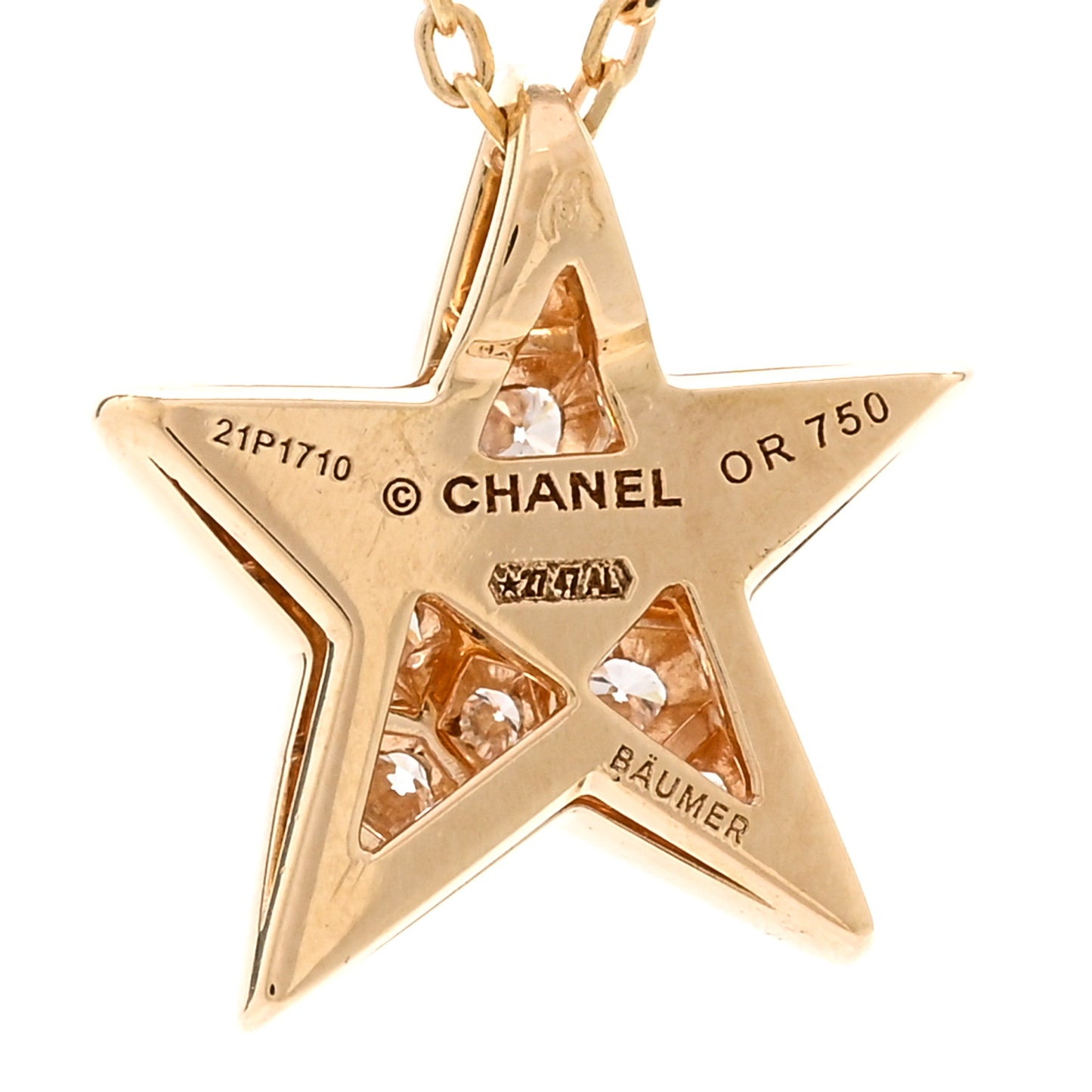 18K Yellow Gold Diamond Small Comete Geode Pendant Necklace