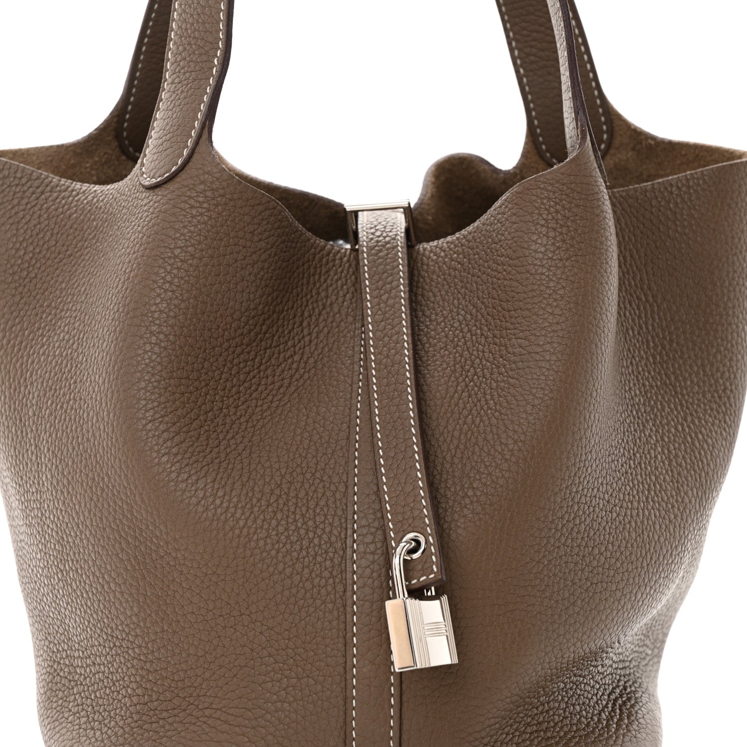 Hermes Taurillon Clemence Picotin Lock 22 MM Etoupe 8 of 11