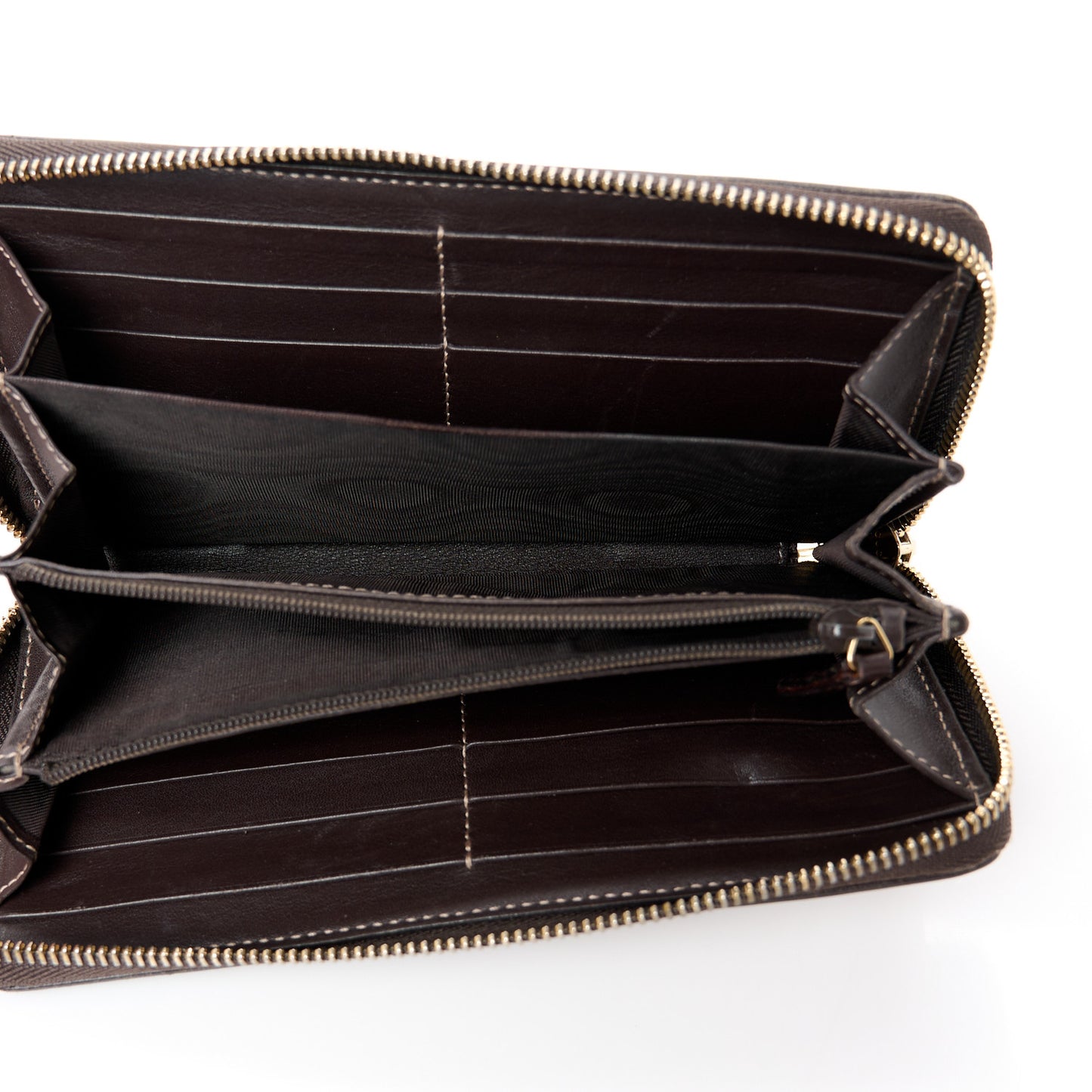 Monogram Margaux Calfskin Lovely Zip Around Wallet Beige Ebony Cocoa