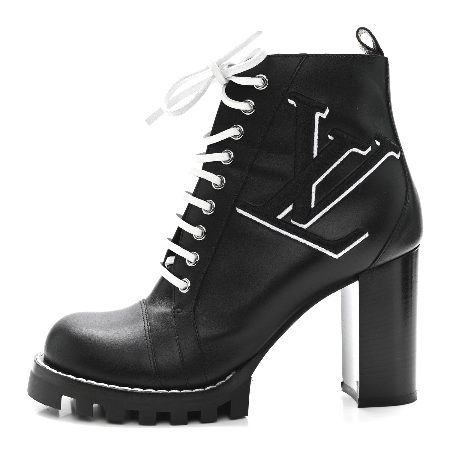 Louis Vuitton Calfskin Monogram Star Trail Ankle Boots 41 Black