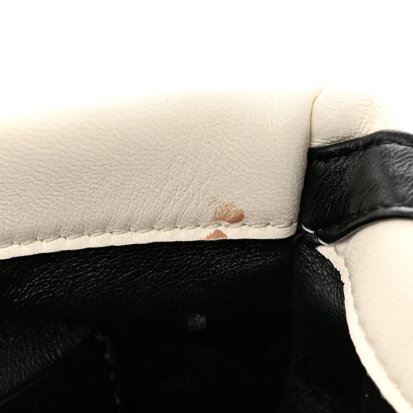 Nappa Large Roman Stud Shoulder Bag Ivory Black