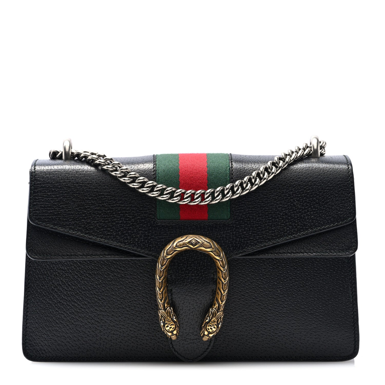 Gucci Calfskin Web Small Dionysus Shoulder Bag Black 1 of 10