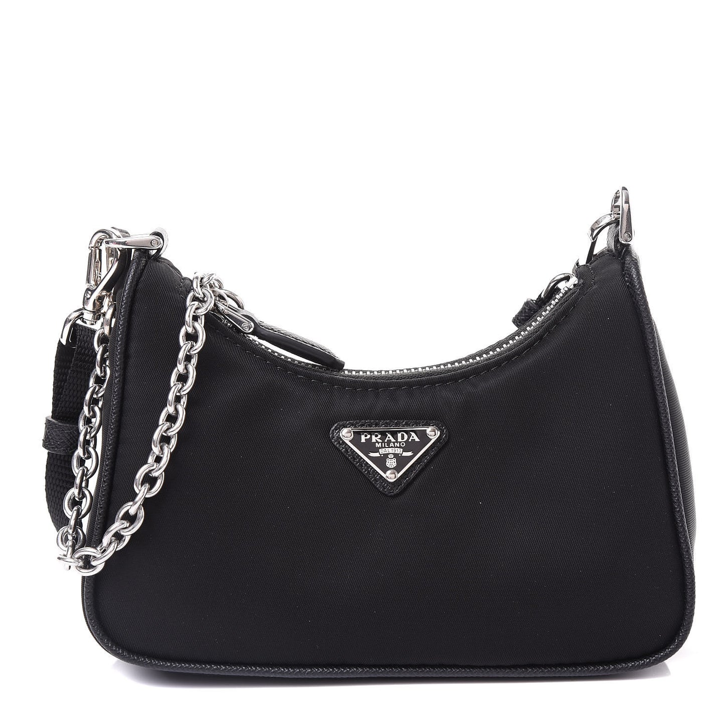 Tessuto Nylon Mini Re-Edition 2000 Shoulder Bag Black