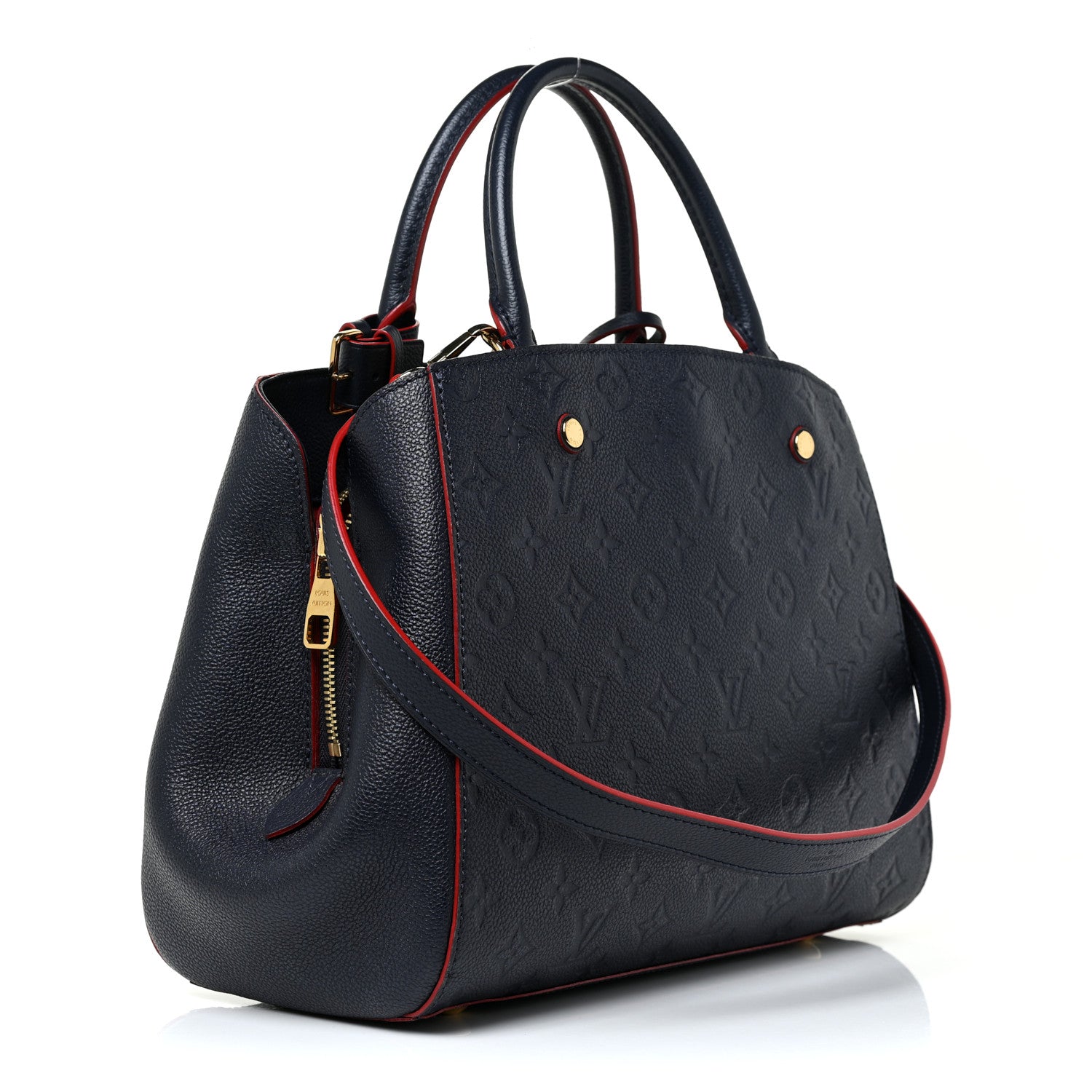 Louis Vuitton Empreinte Montaigne MM Marine Rouge 3 of 11