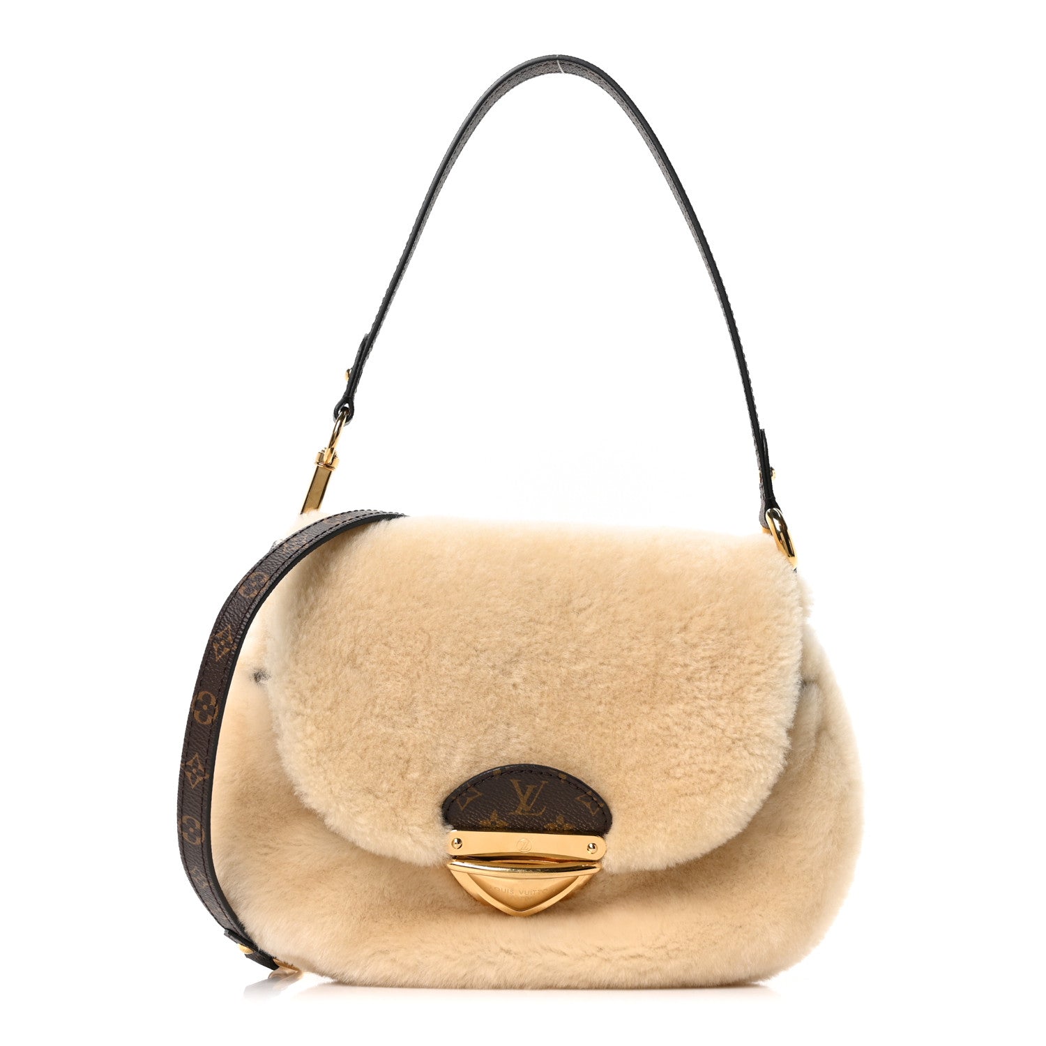 Louis Vuitton Shearling Monogram LV Ski Cozygram Sunset Cream