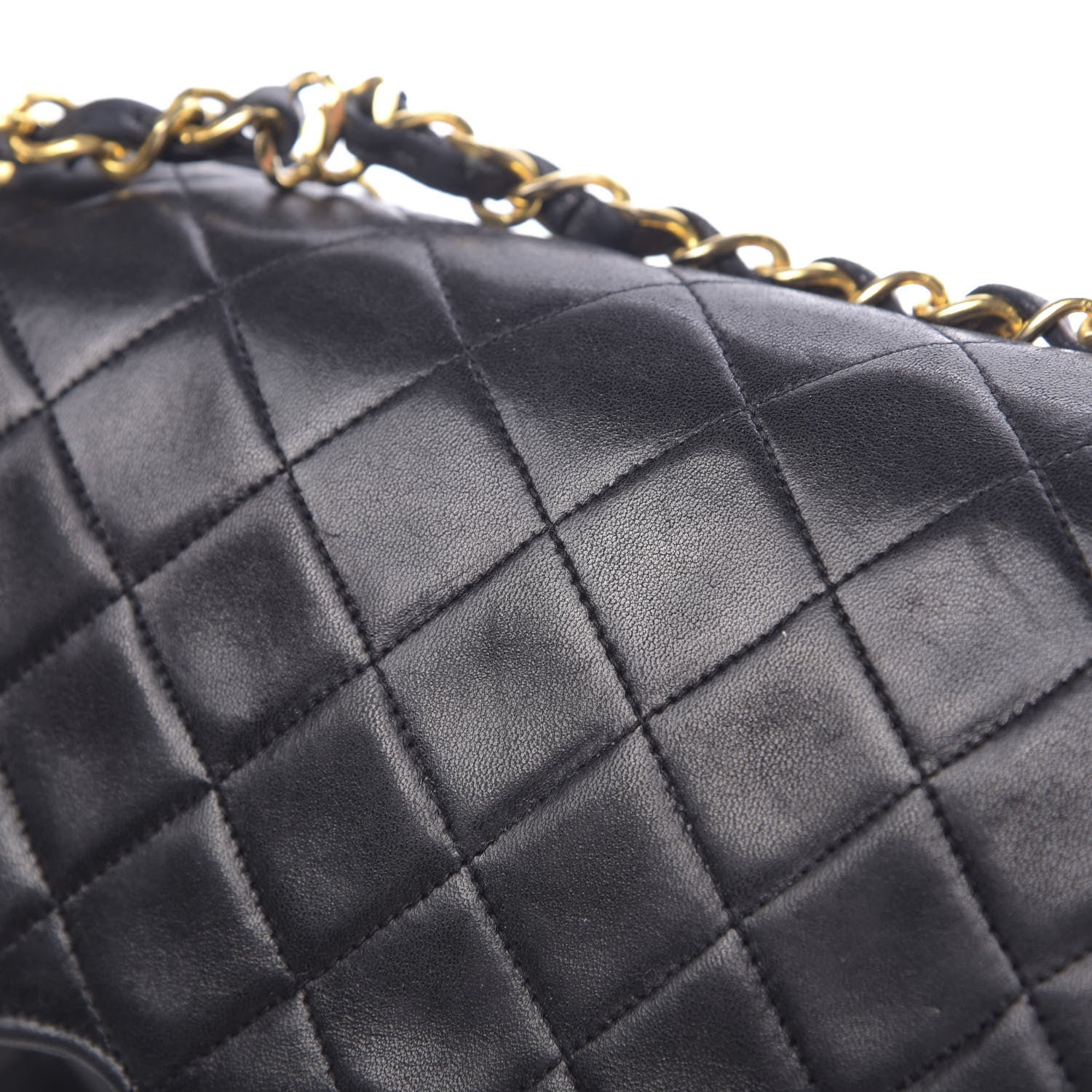 Chanel Lambskin Quilted Medium Double Flap Black 10 of 13