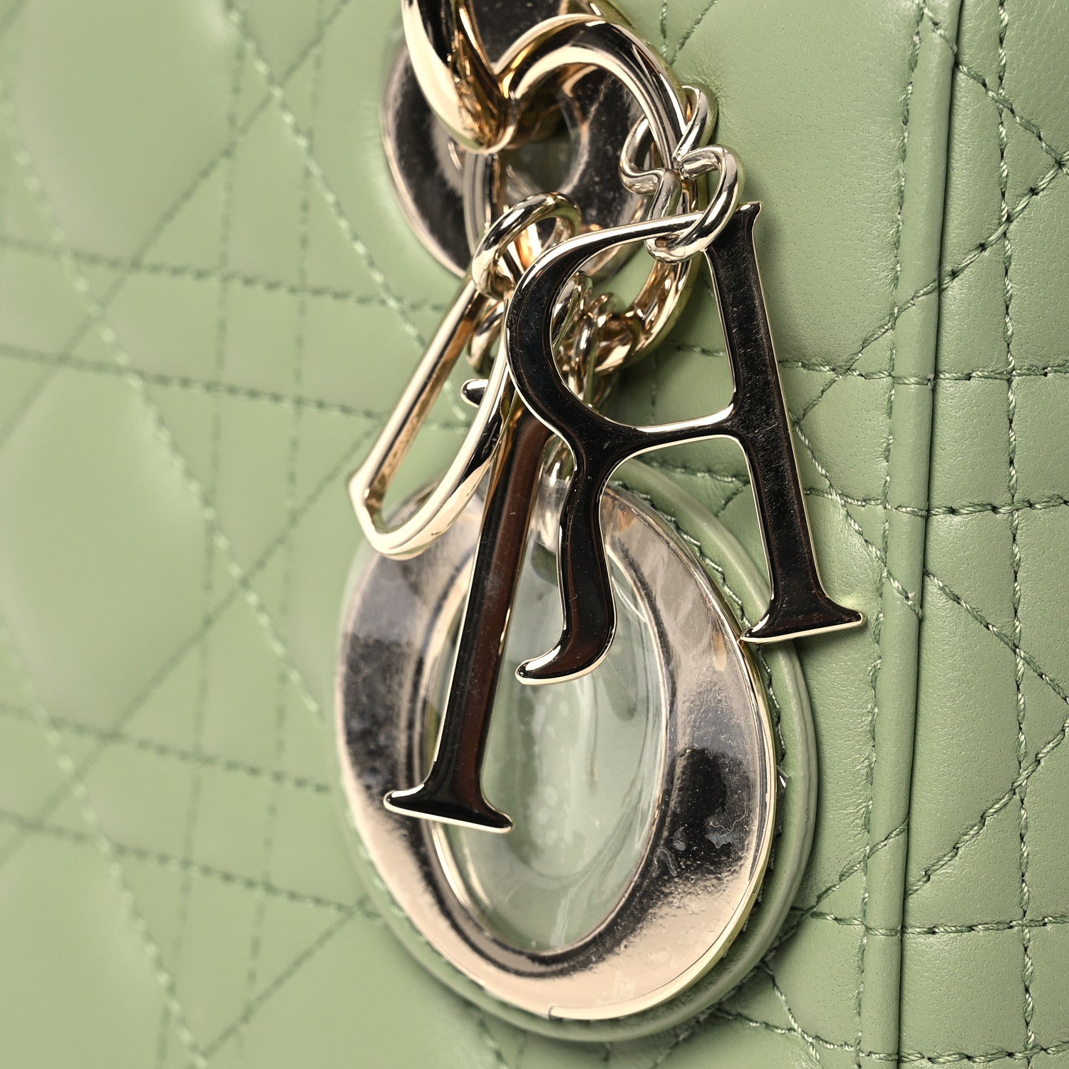 Christian Dior Lambskin Cannage Small My ABCDior Lady Dior Green 12 of 15