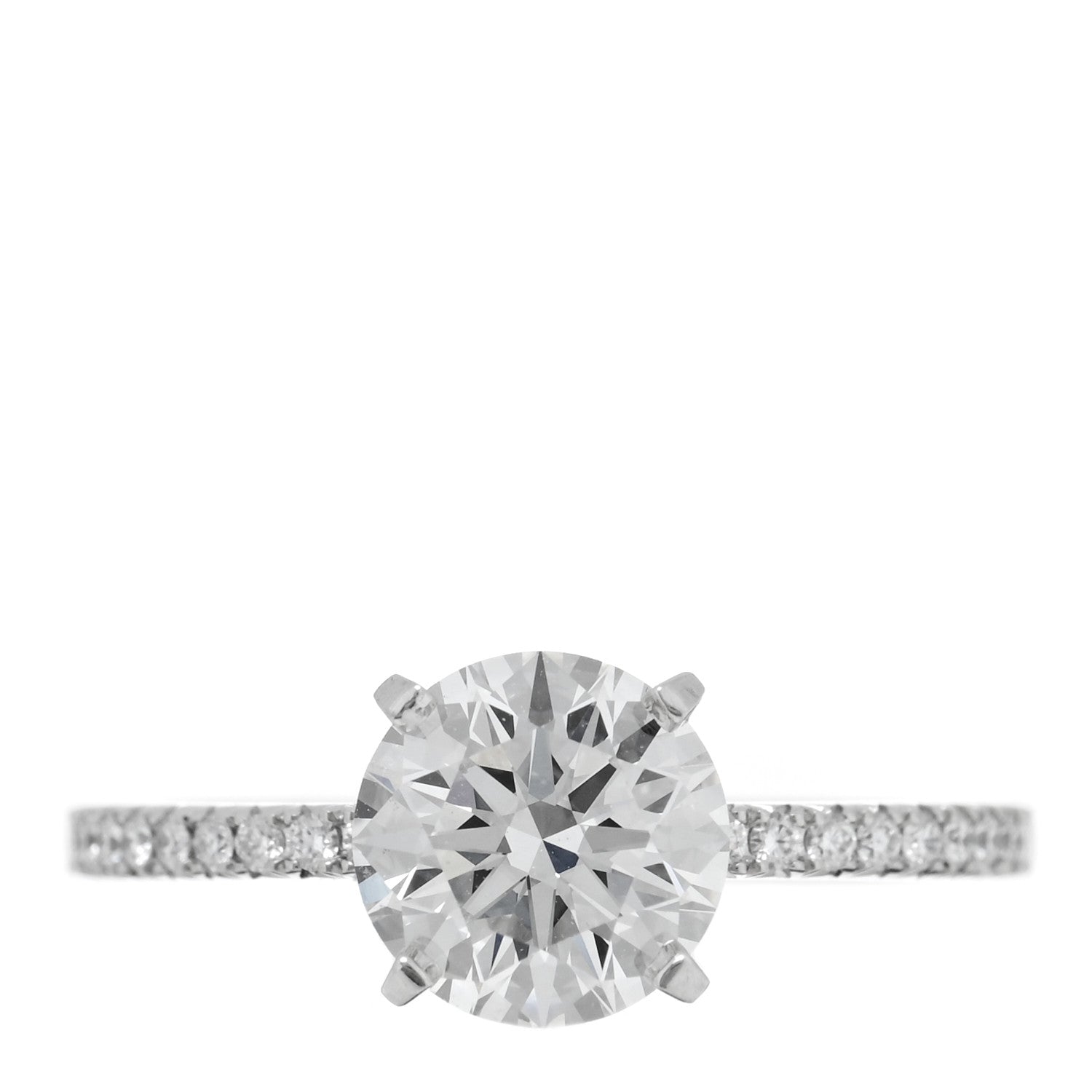 Tiffany Platinum Diamond 1.58ct True Engagement Ring 51 5.75 1 of 6