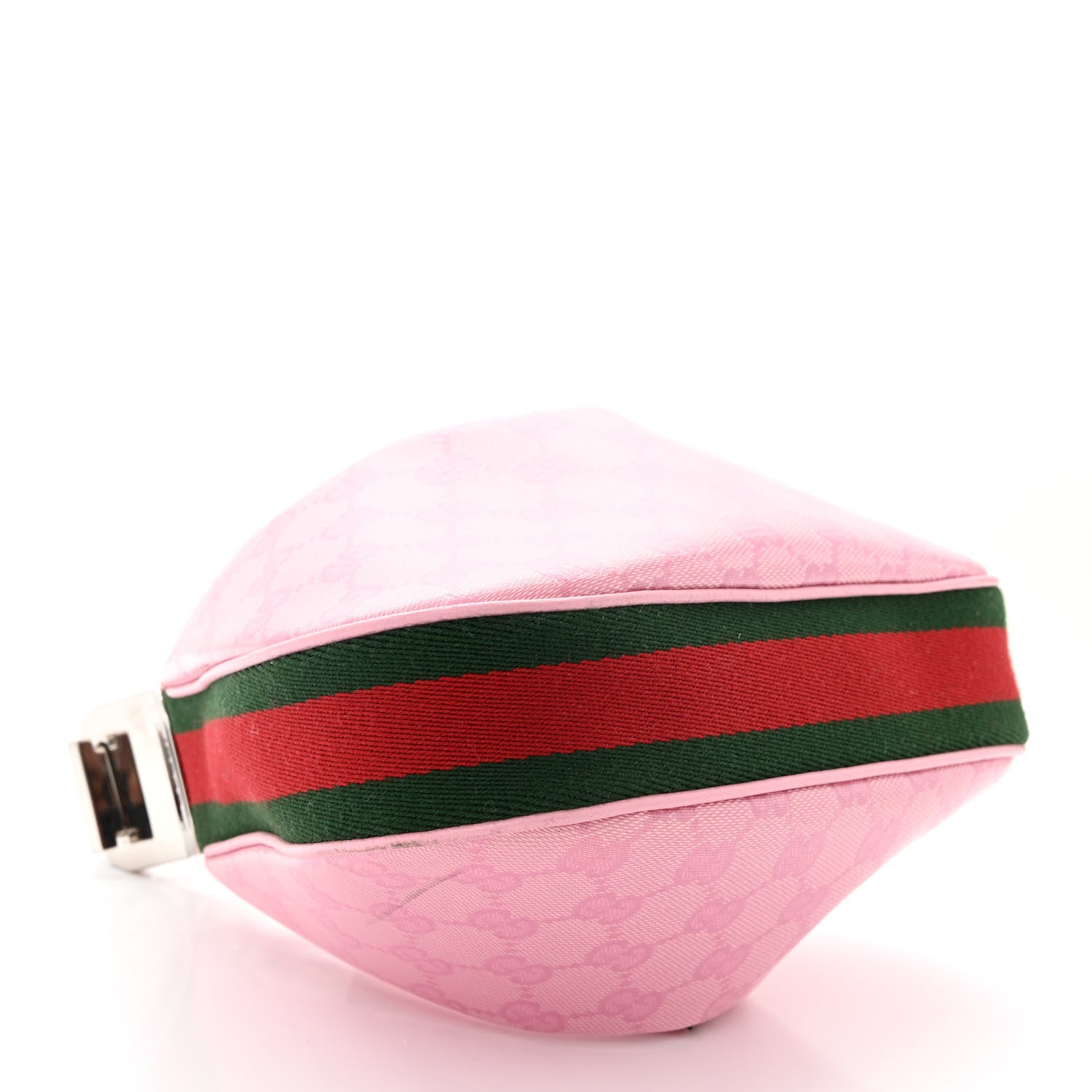 Gucci GG Crystal Coated Canvas Monogram Web Small Attache Shoulder Bag Pink 4 of 10