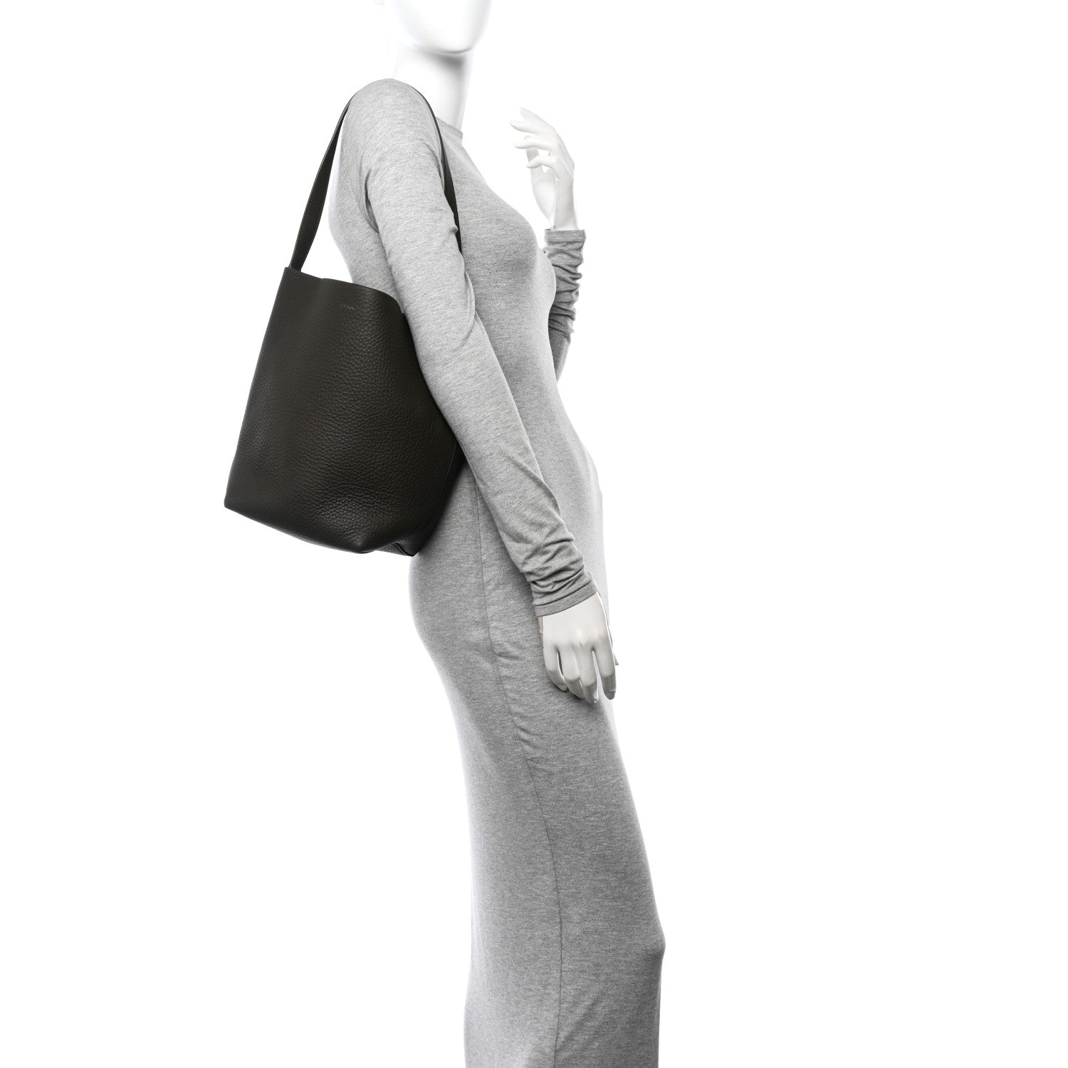 The Row Grained Calfskin Medium N/S Park Tote Olive 2 of 10