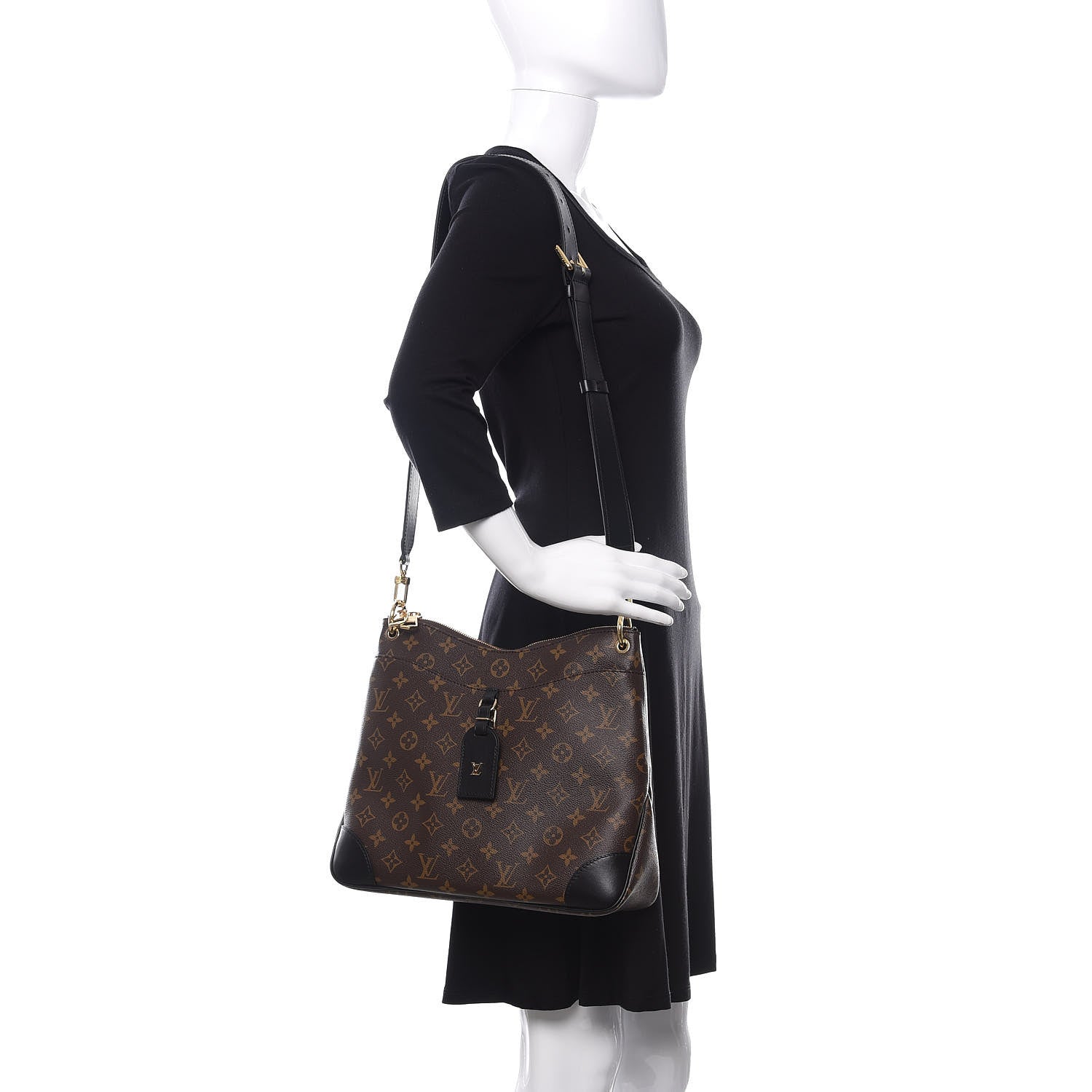 Louis Vuitton Monogram Odeon MM Black 2 of 10
