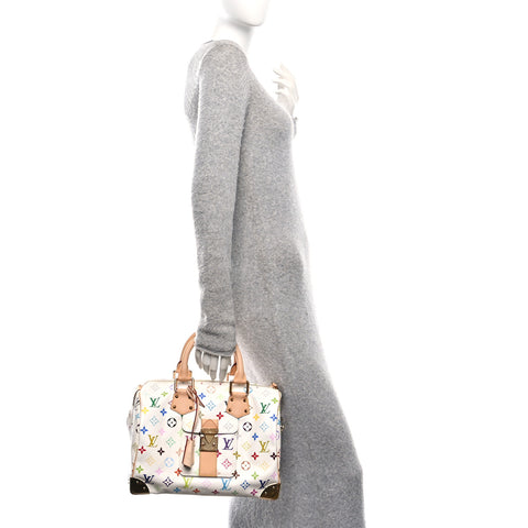 Monogram Multicolor Speedy 30 White