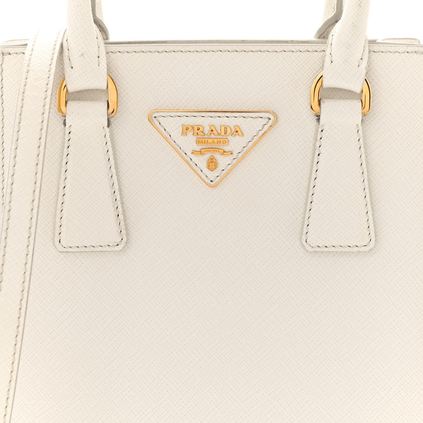 Saffiano Lux Micro Tote White