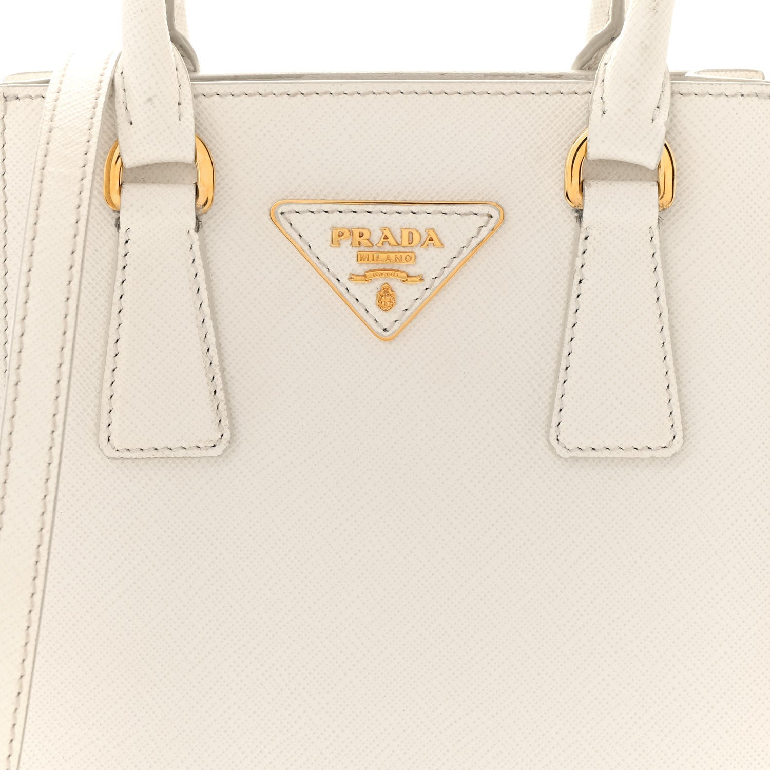 Prada Saffiano Lux Micro Tote White 7 of 9