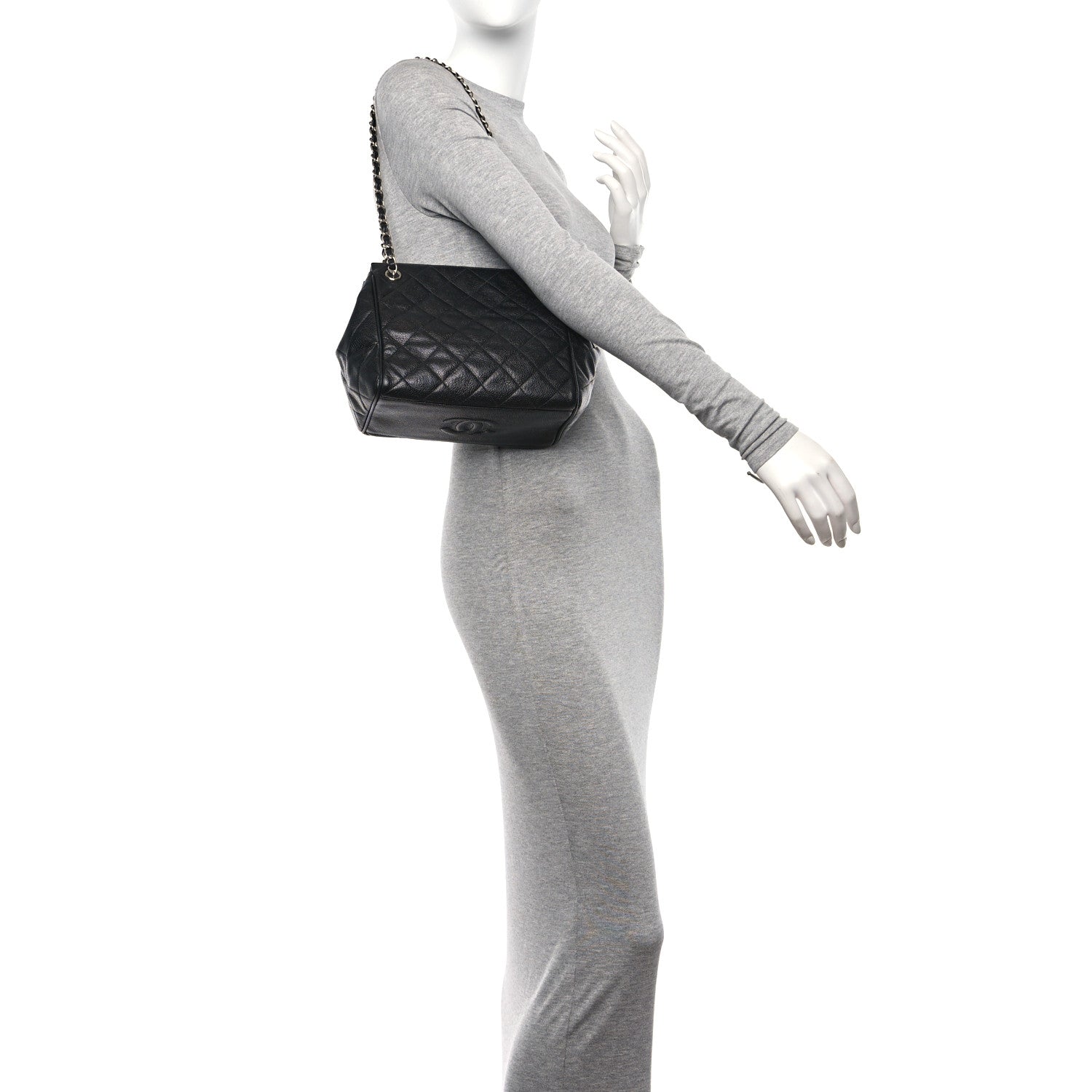 Chanel Caviar Quilted Shoulder Bag Black 2 of 14