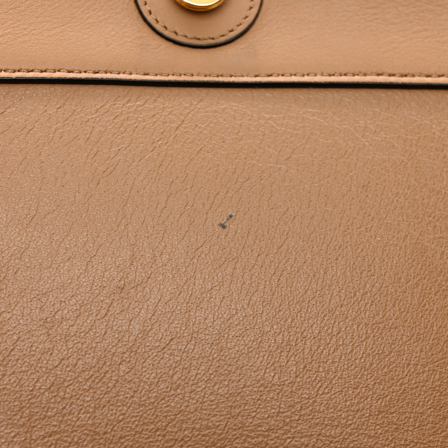 Shiny Smooth Calfskin Medium Frame Shoulder Bag Tan Optic White