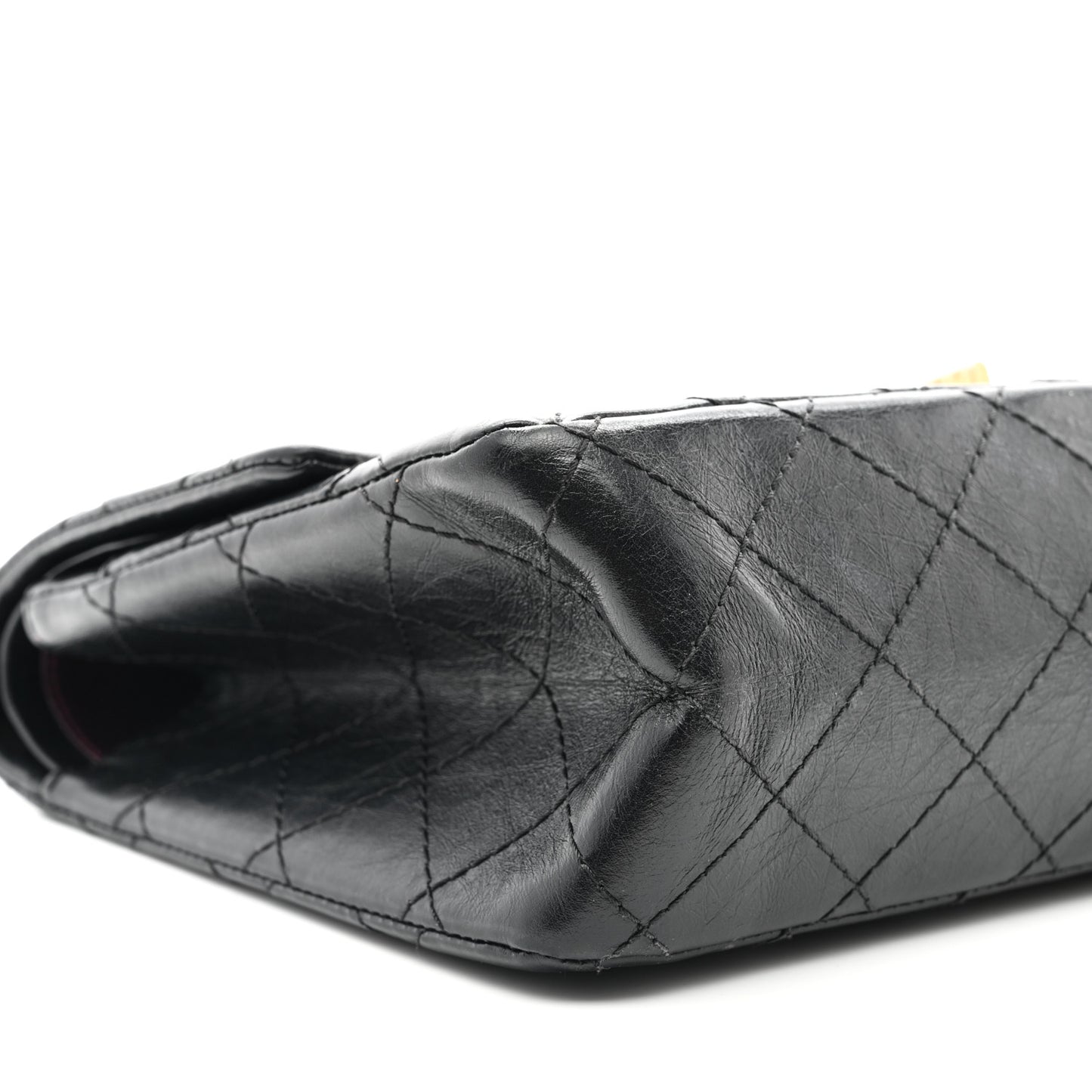 Aged Calfskin Quilted 2.55 Reissue 226 Flap Black