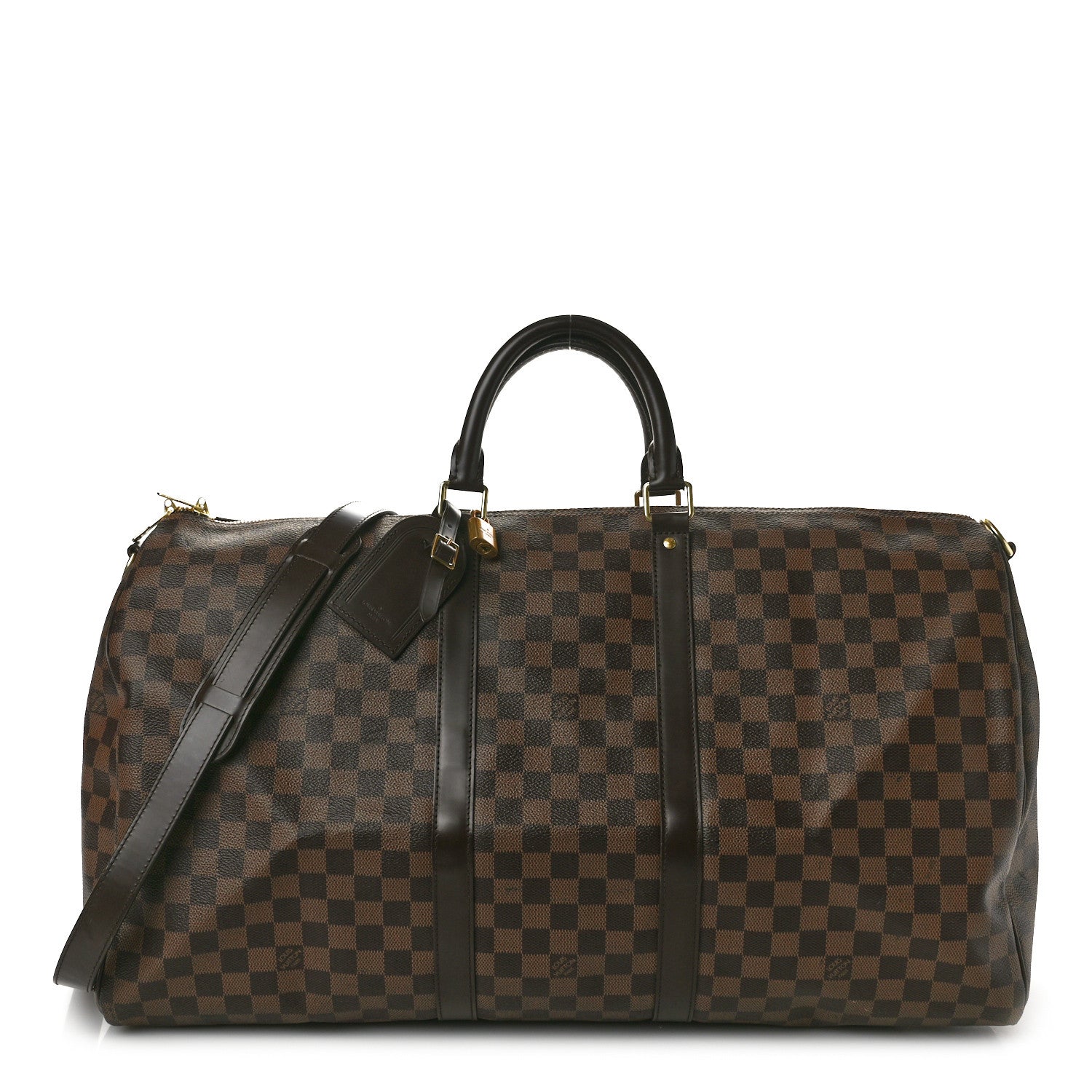 Louis Vuitton Damier Ebene Keepall Bandouliere 55 1 of 10
