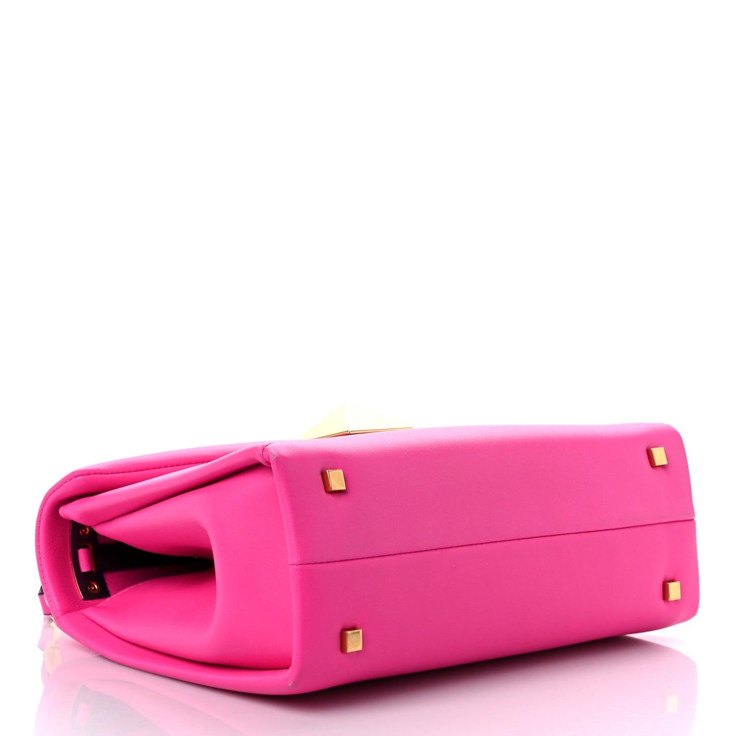Nappa Small One Stud Top Handle Bag Pink PP