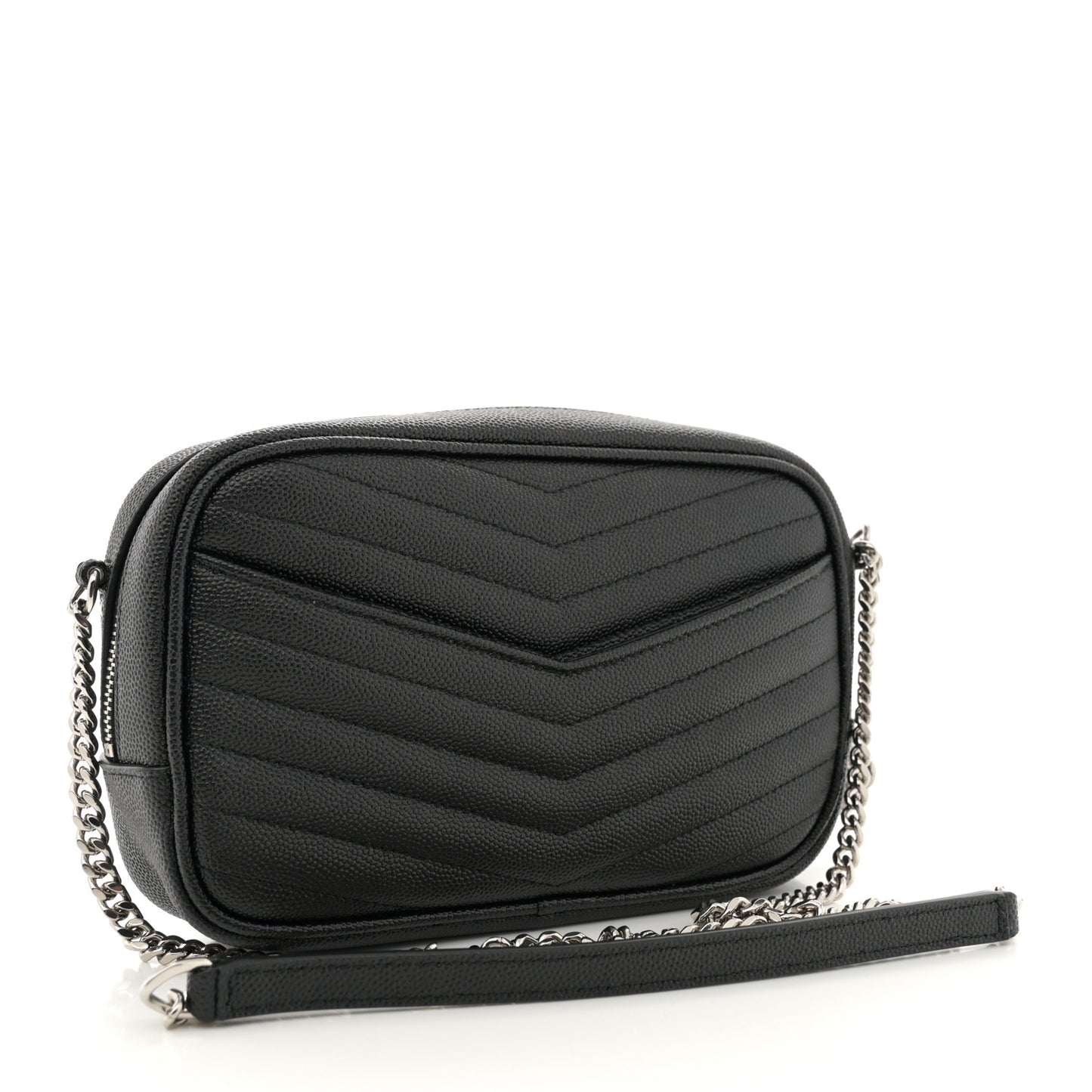 Grain De Poudre Matelasse Monogram Mini Lou Camera Bag Black