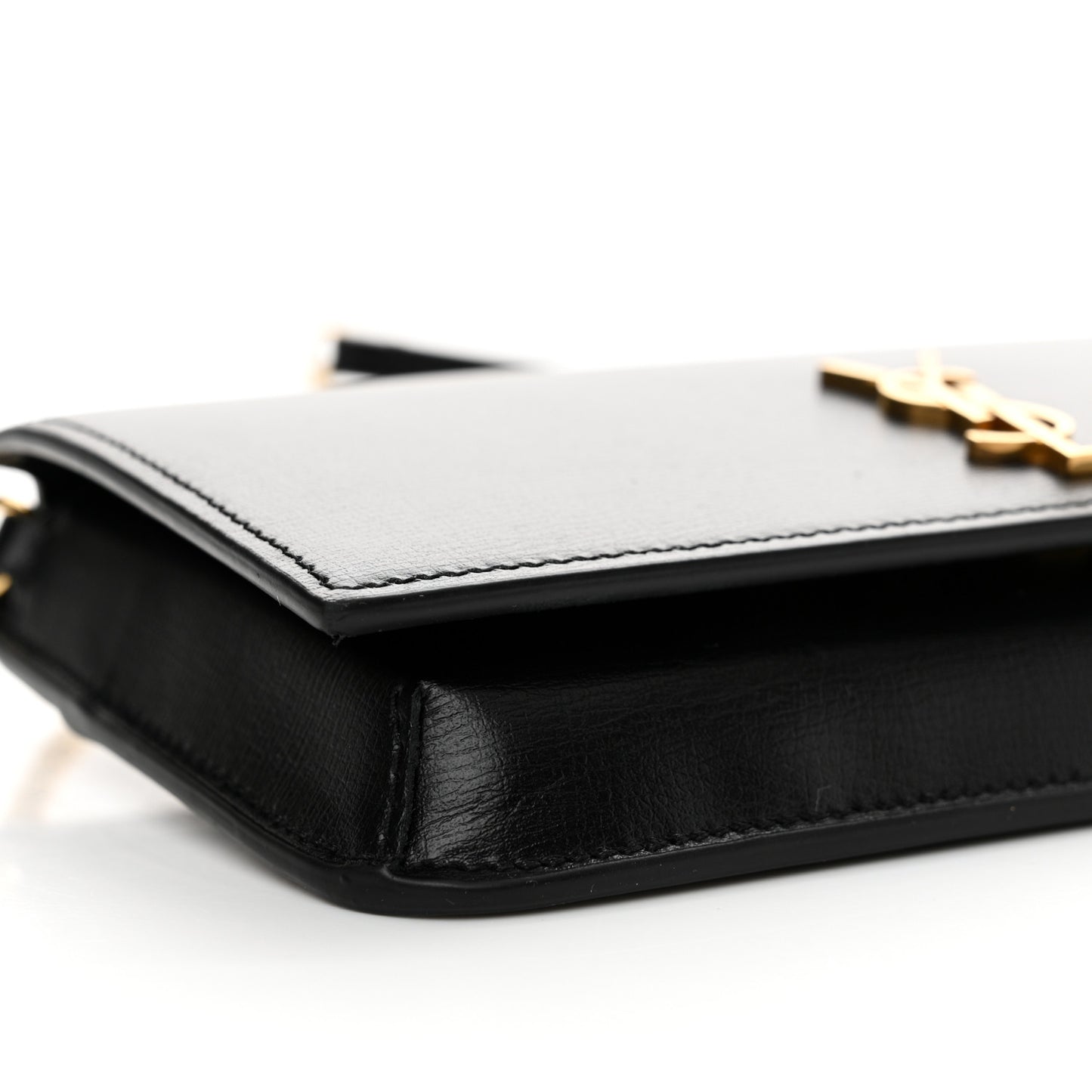 Grained Calfskin Monogram Phone Holder Crossbody Black