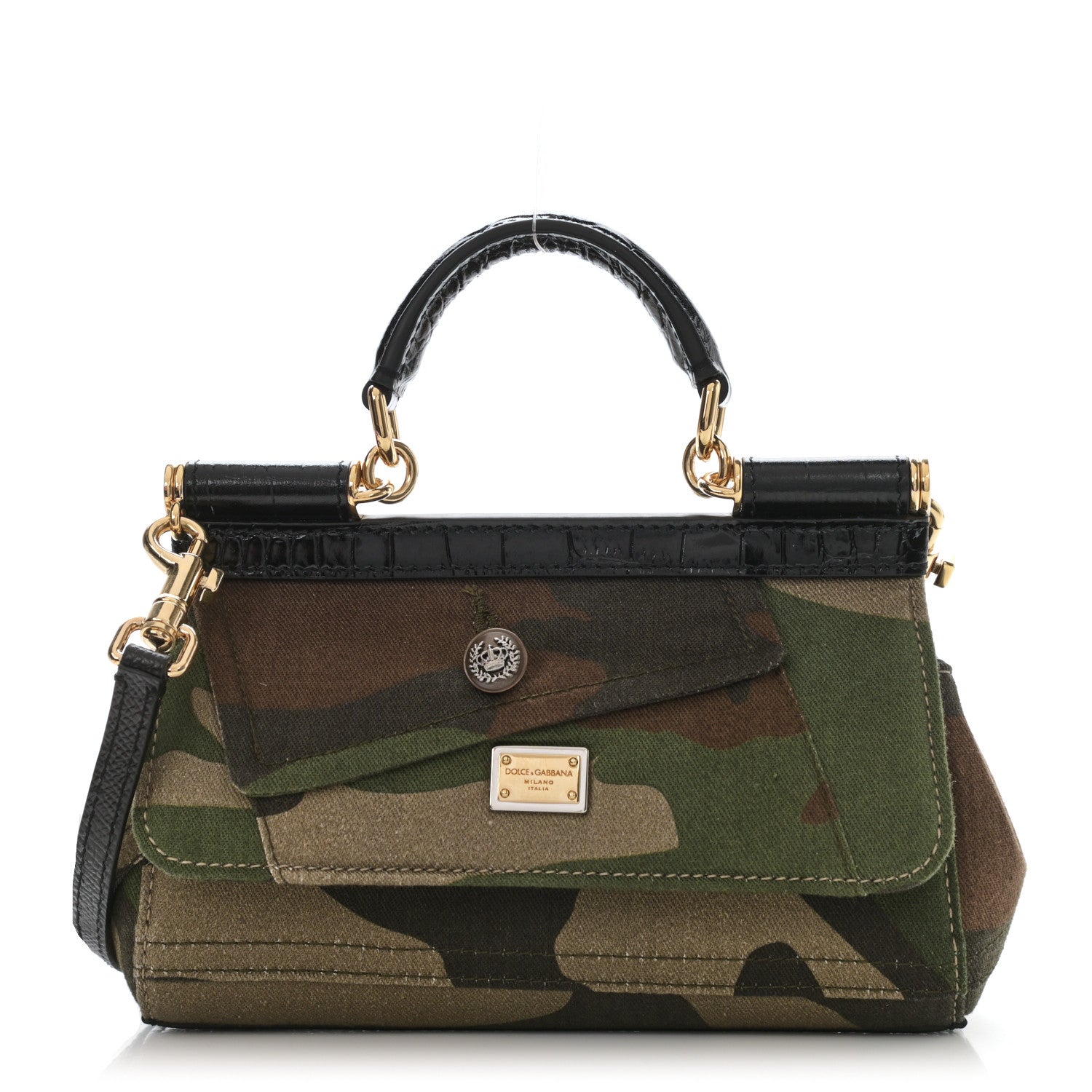 Dolce & Gabbana Cotton Camouflage Patchwork Small Sicily Multicolor 1 of 7