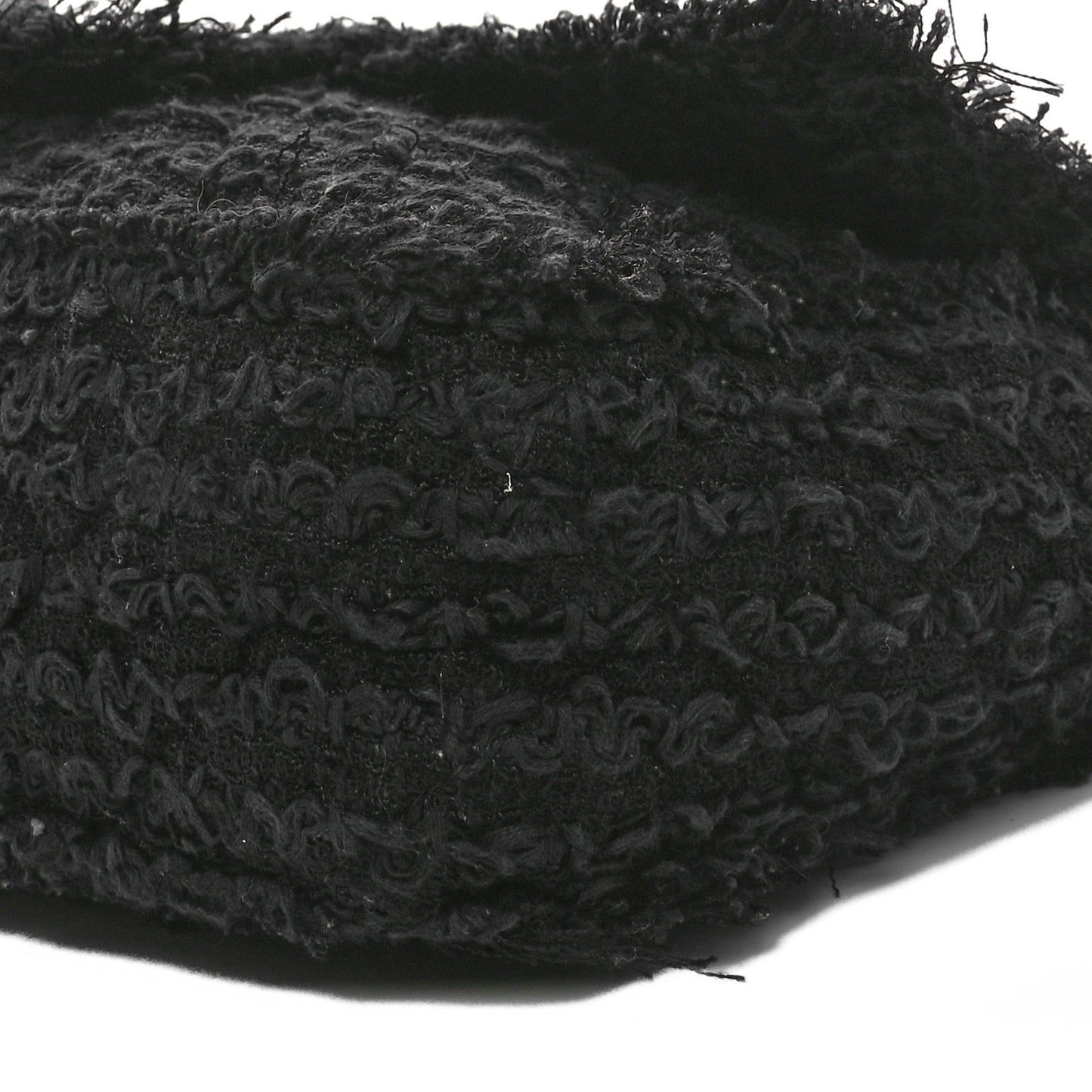 Tweed Quilted Medium Single Flap Black