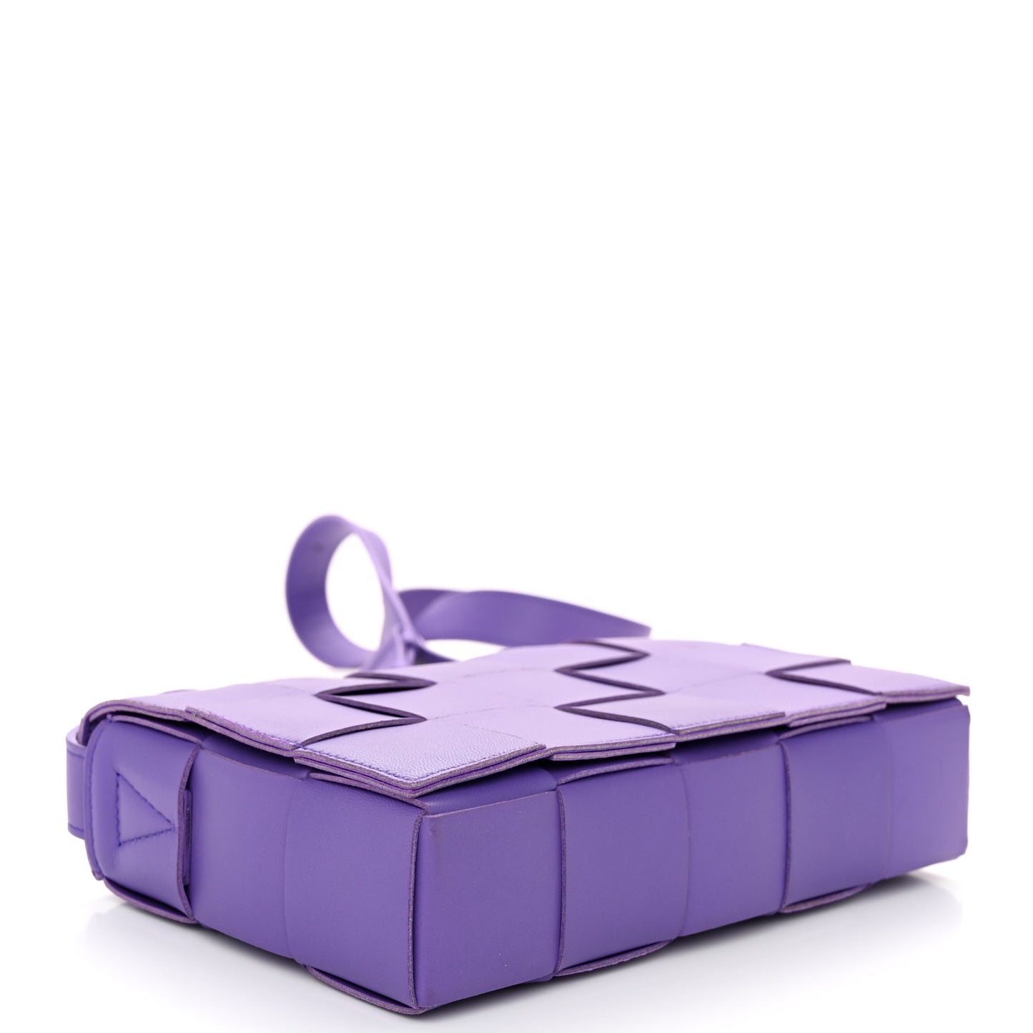 Lambskin Maxi Intrecciato Cassette Crossbody Bag Purple