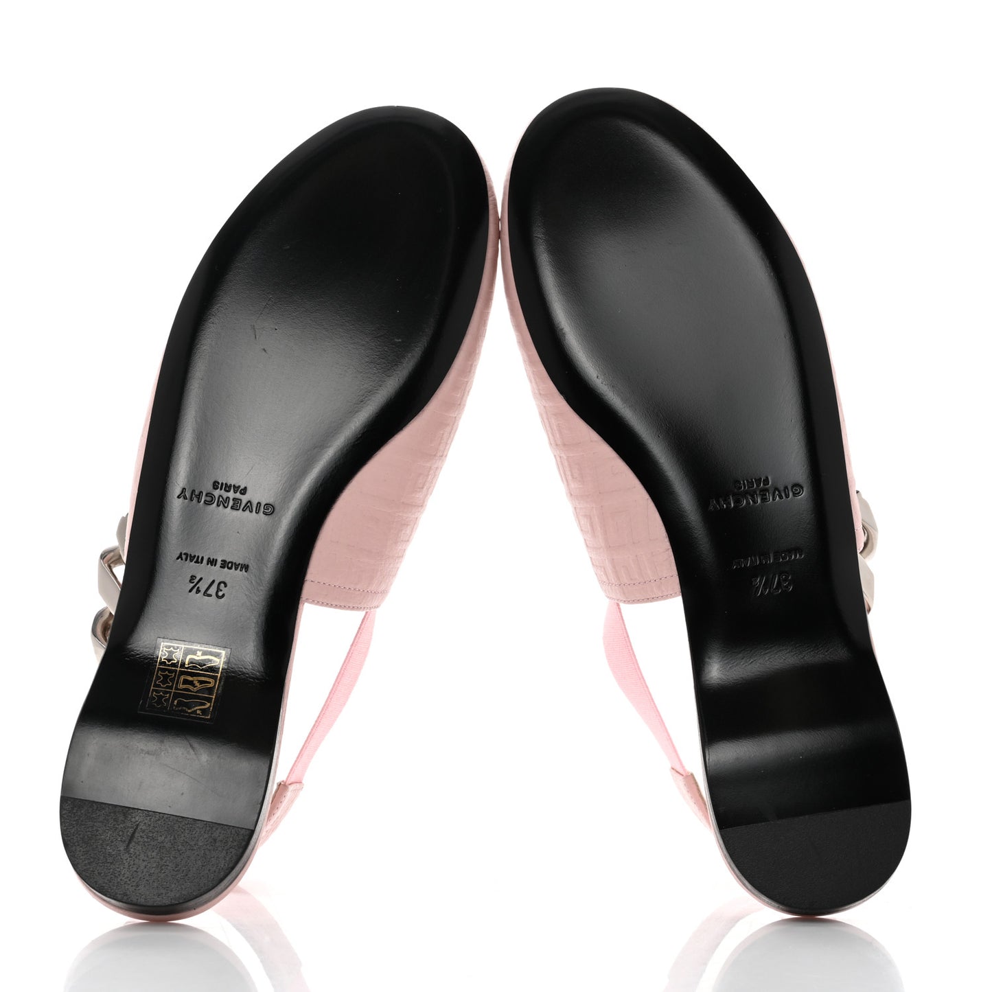 Calfskin G Chain Slingback Mules 37.5 Pink