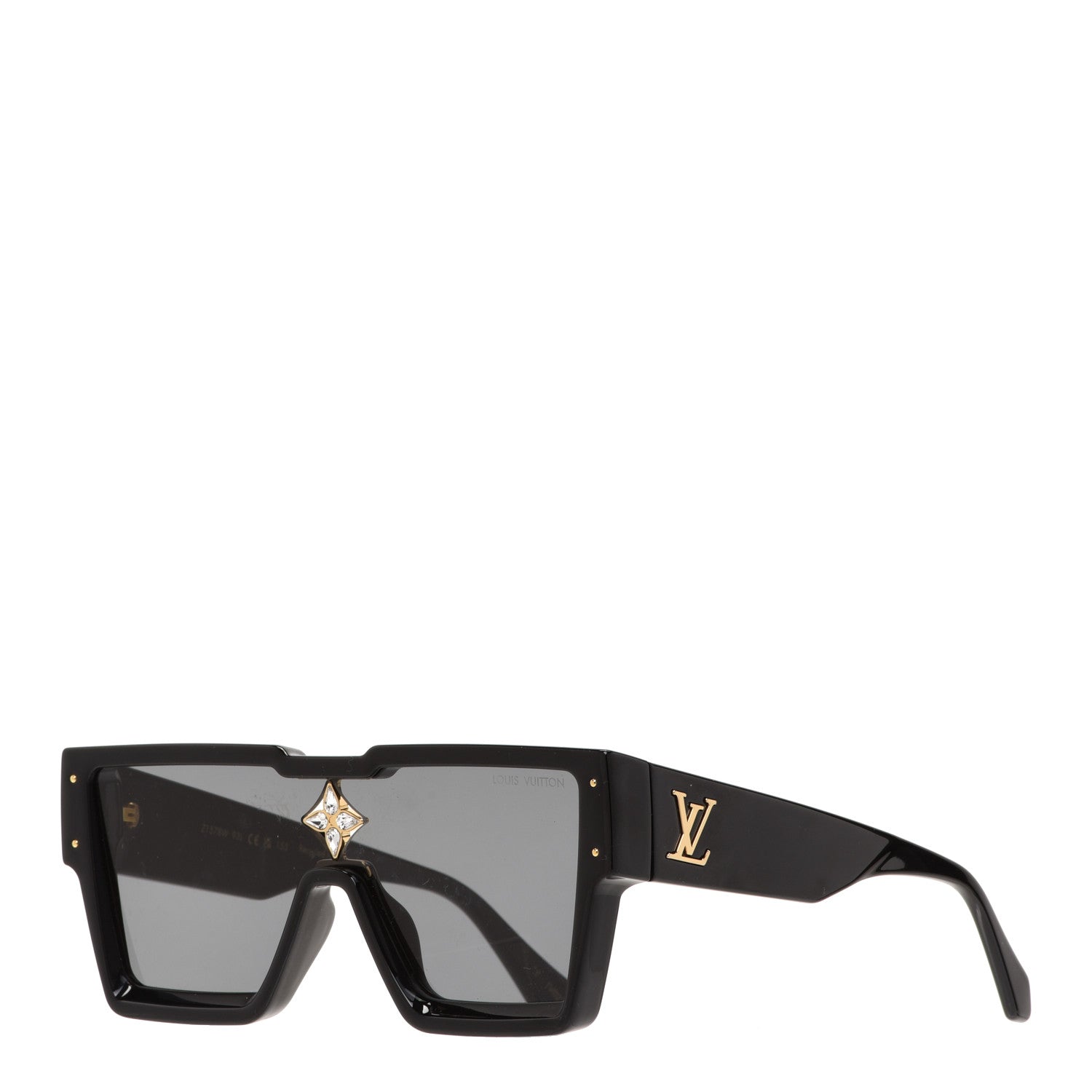 Louis Vuitton Acetate Swarovski Crystal Cyclone Sunglasses Z1578W Black 1 of 9