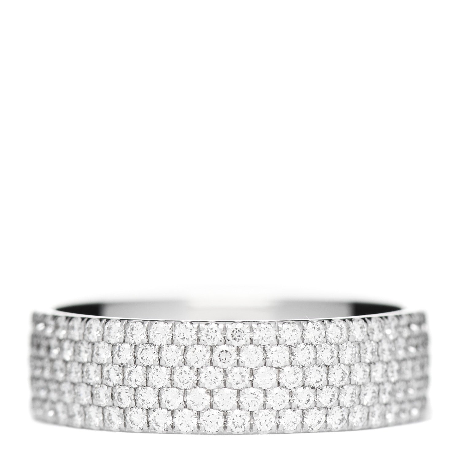 Tiffany 18K White Gold Diamond Metro Five-Row Ring 50 5.5 3 of 5