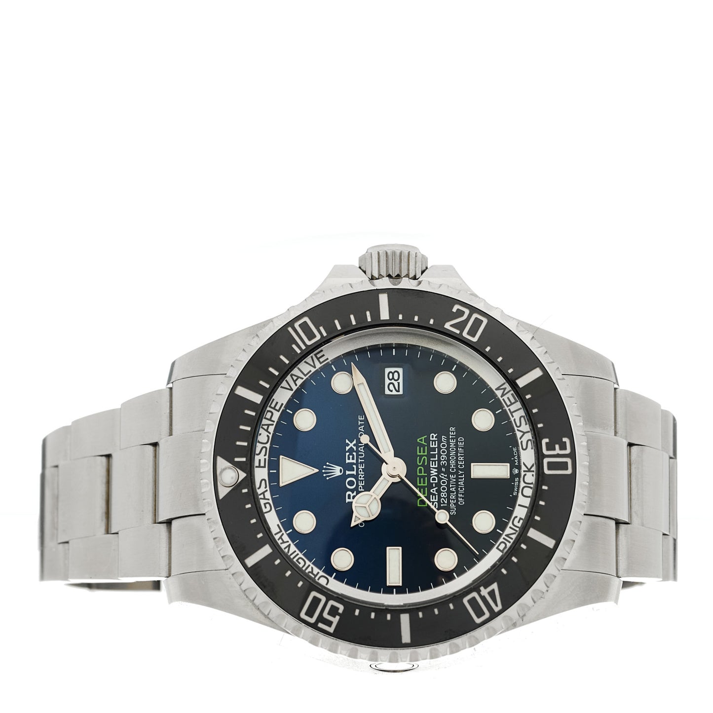 Stainless Steel 44mm Oyster Perpetual Date Sea-Dweller Deepsea James Cameron Watch Blue 126660