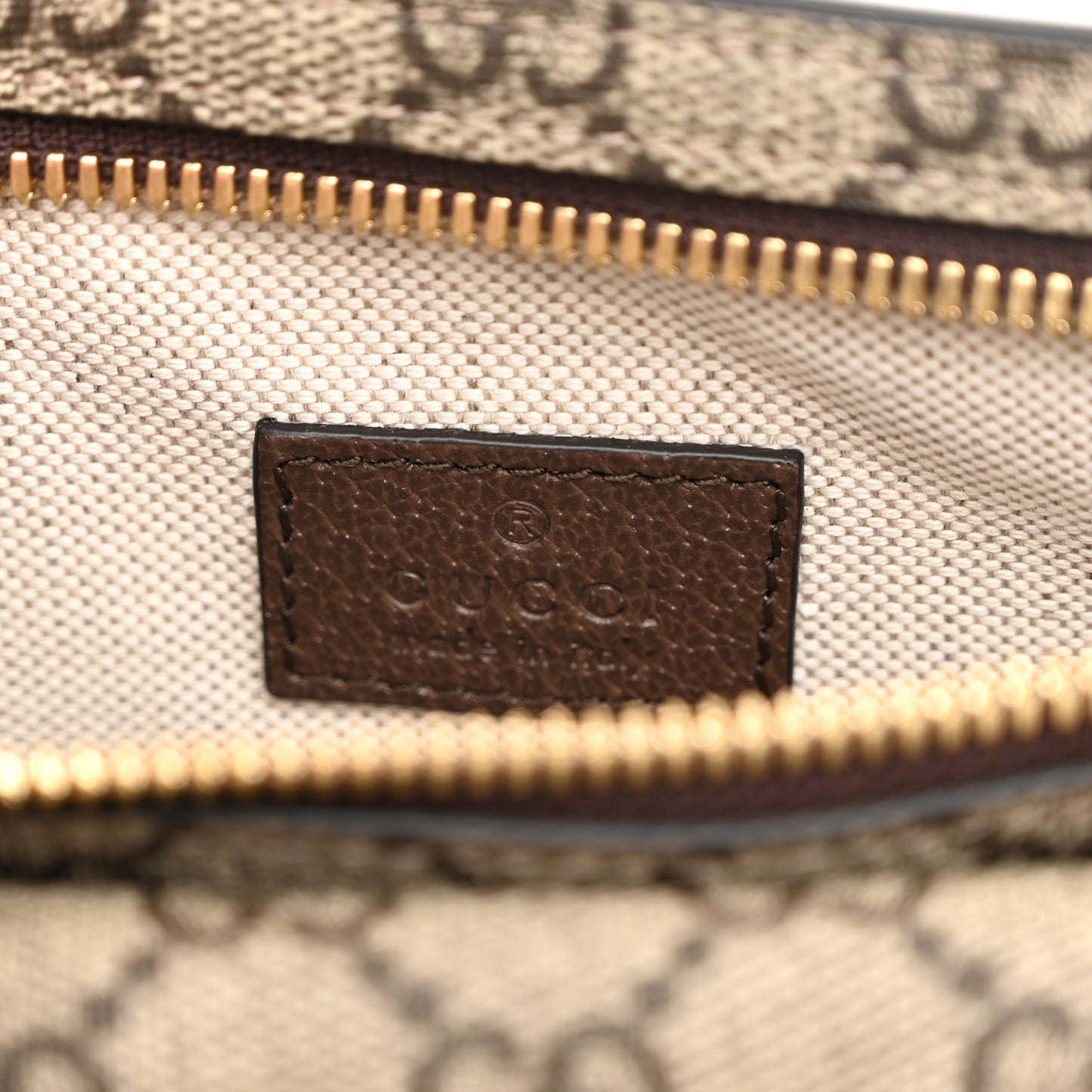 GG Supreme Monogram Textured Dollar Calfskin Blondie Belt Bag Beige Ebony New Acero