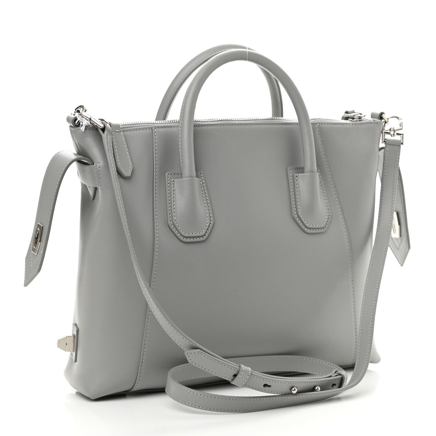Calfskin Small Soft Antigona Pearl Grey
