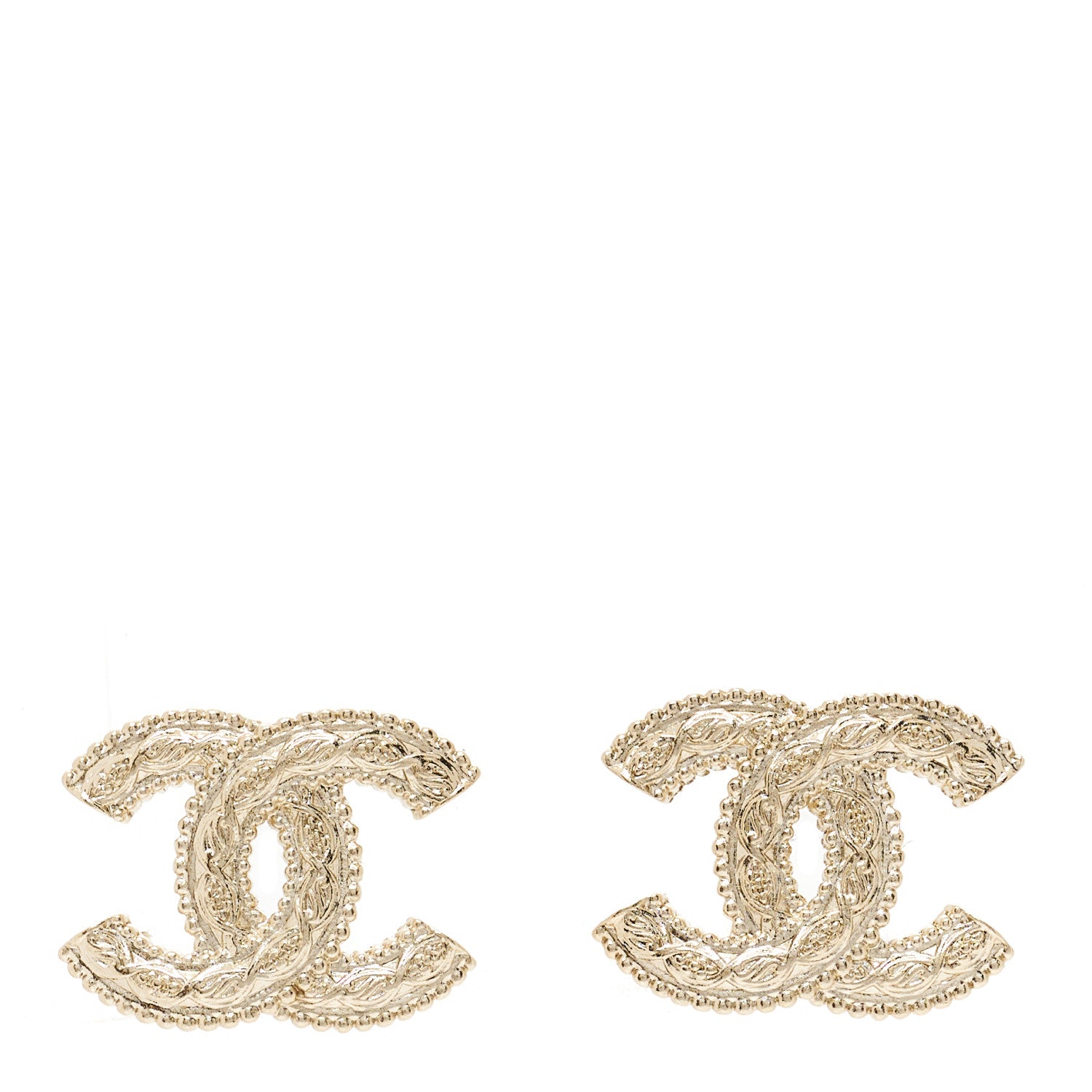 Chanel Metal CC Earrings Gold 1 of 5