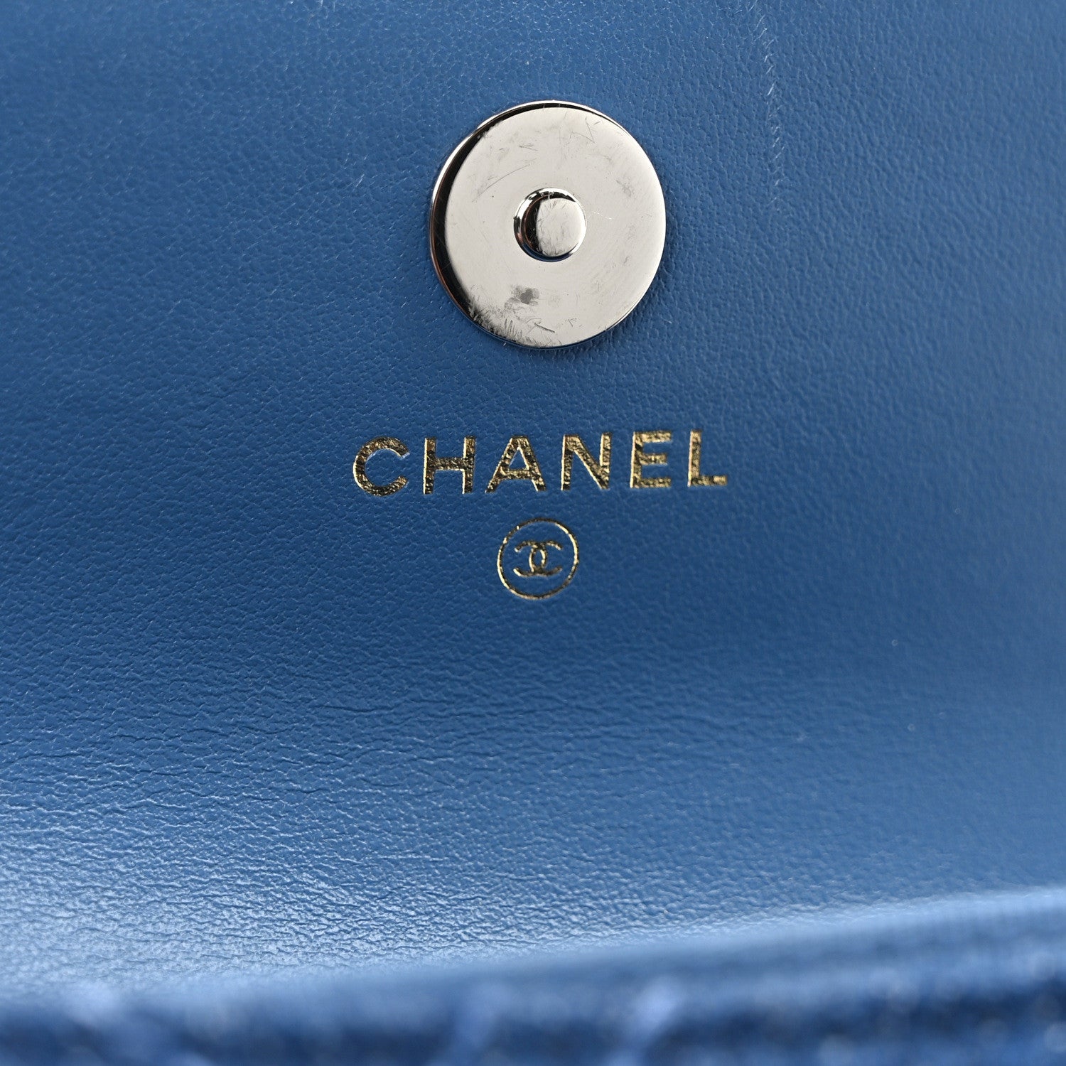 Chanel Denim Quilted Chanel 19 Flap Coin Purse With Chain Blue 6 of 9