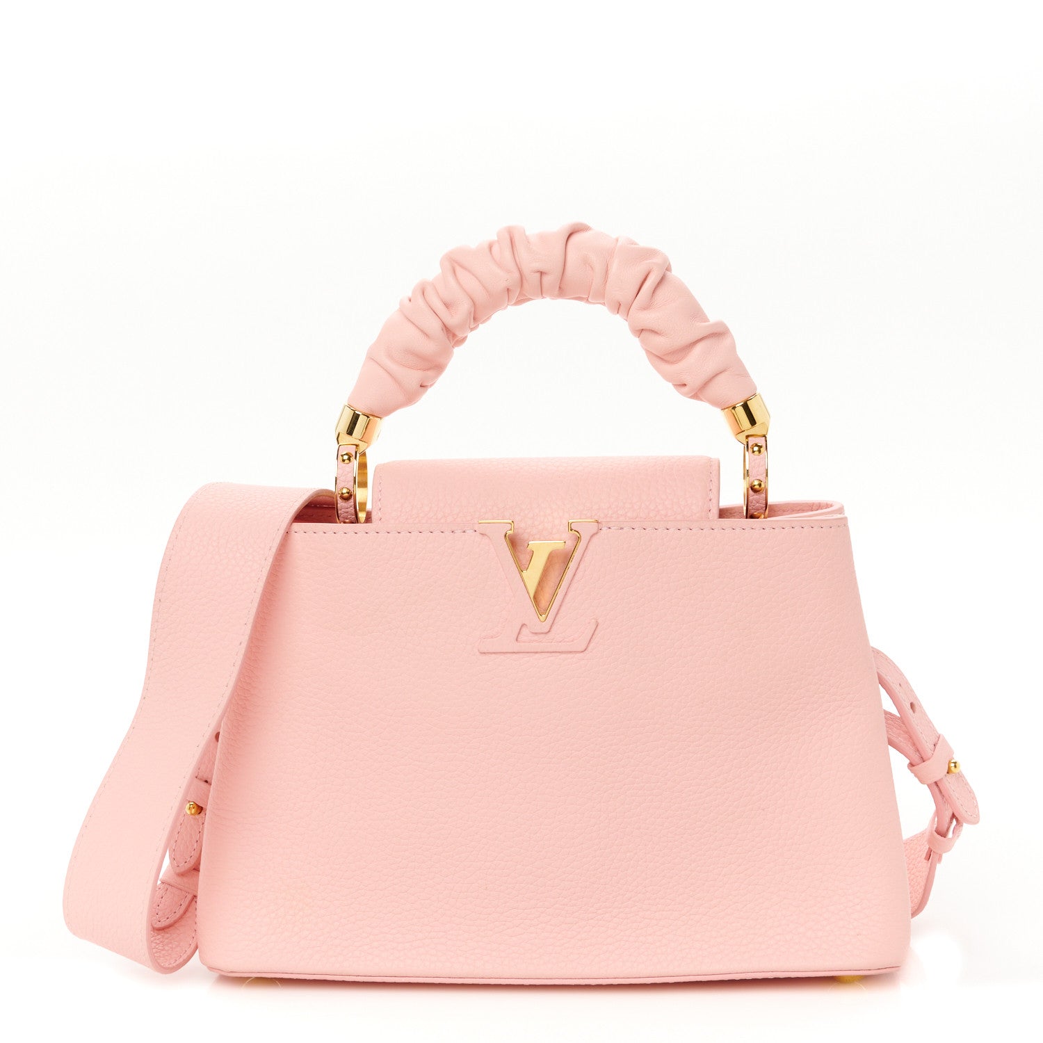 Louis Vuitton Taurillon Scrunchie Capucines BB Bubble Gum Pink 1 of 9