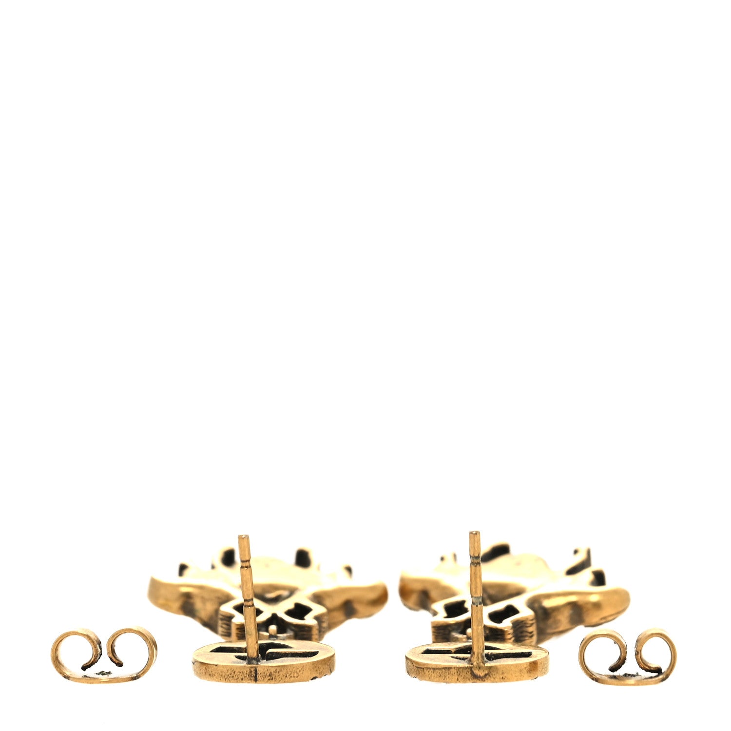 Gucci Crystal Pearl GG Drop Bee Earrings Gold 3 of 4