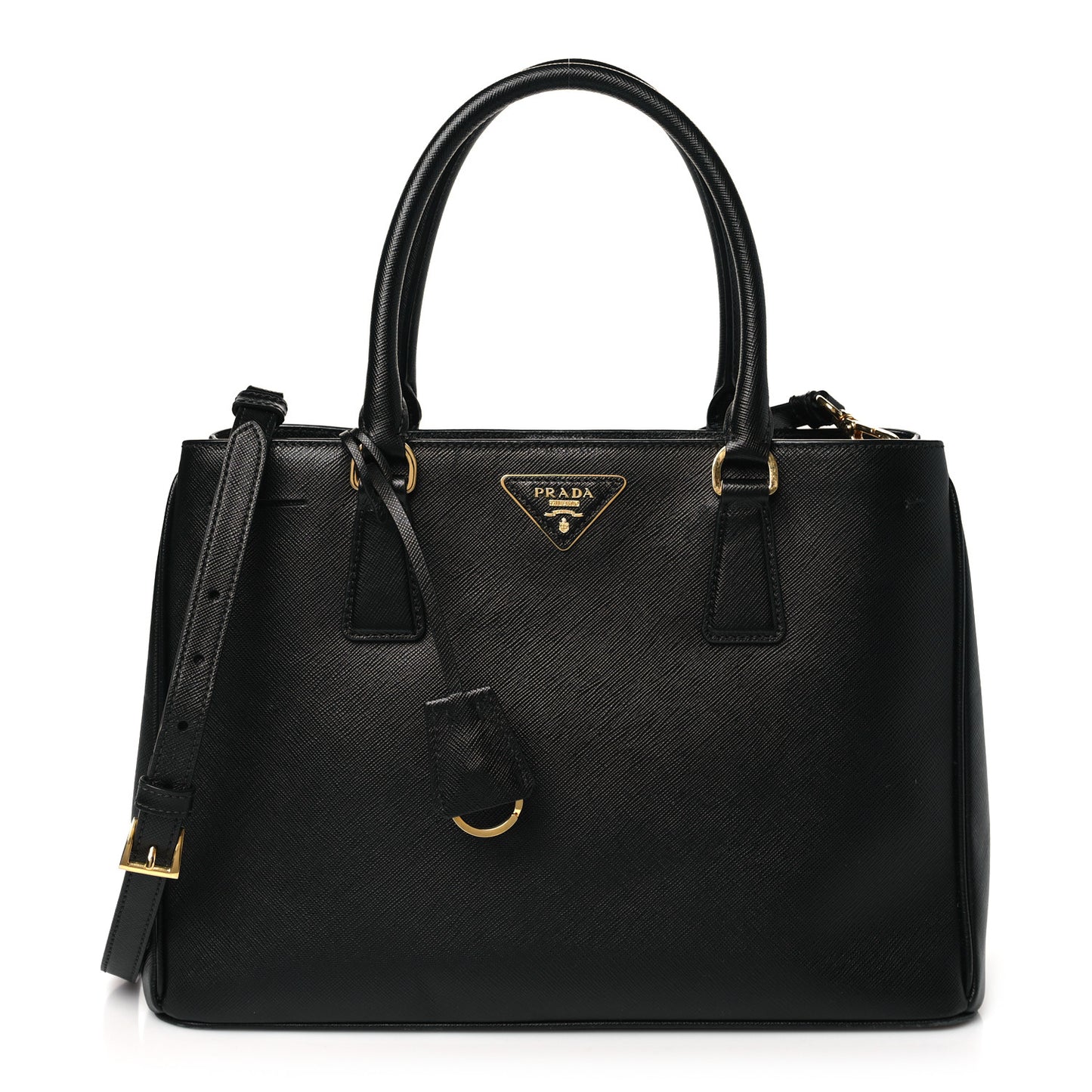 Saffiano Lux Medium Tote Black