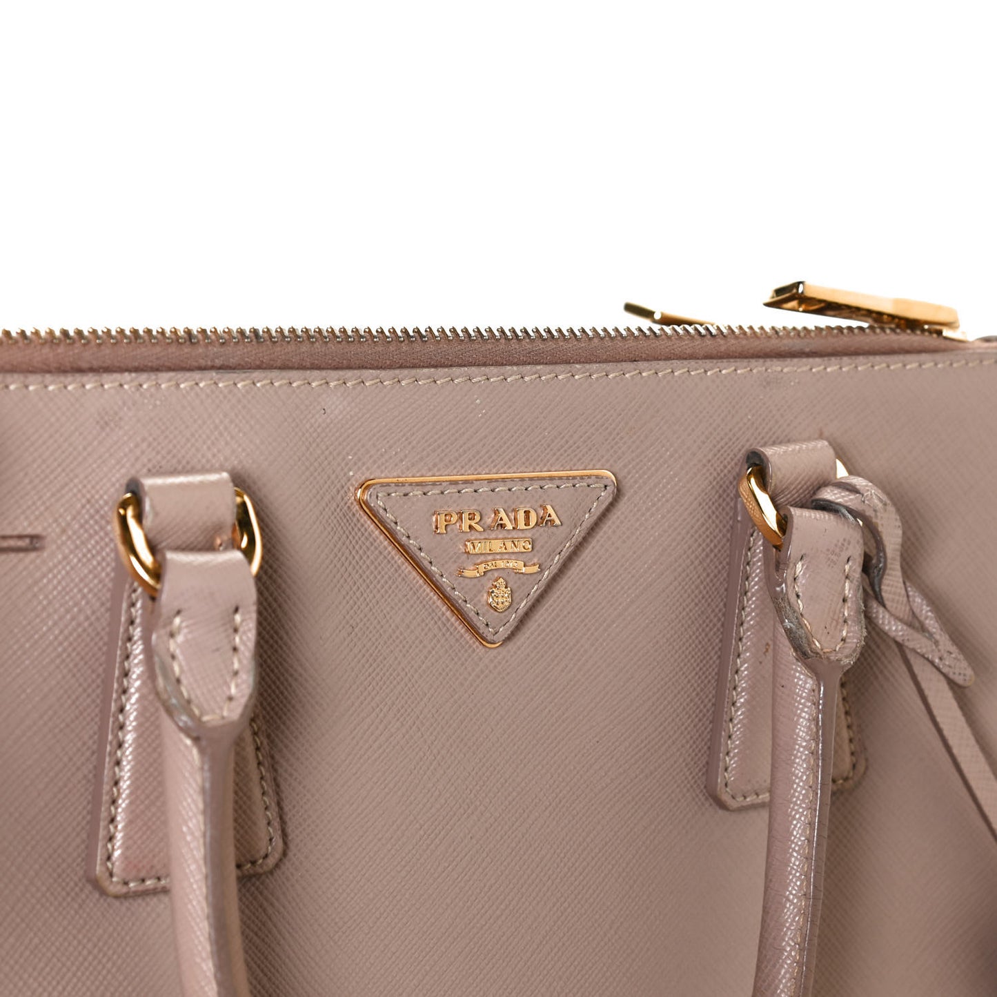 Saffiano Mini Galleria Double Zip Tote Cammeo