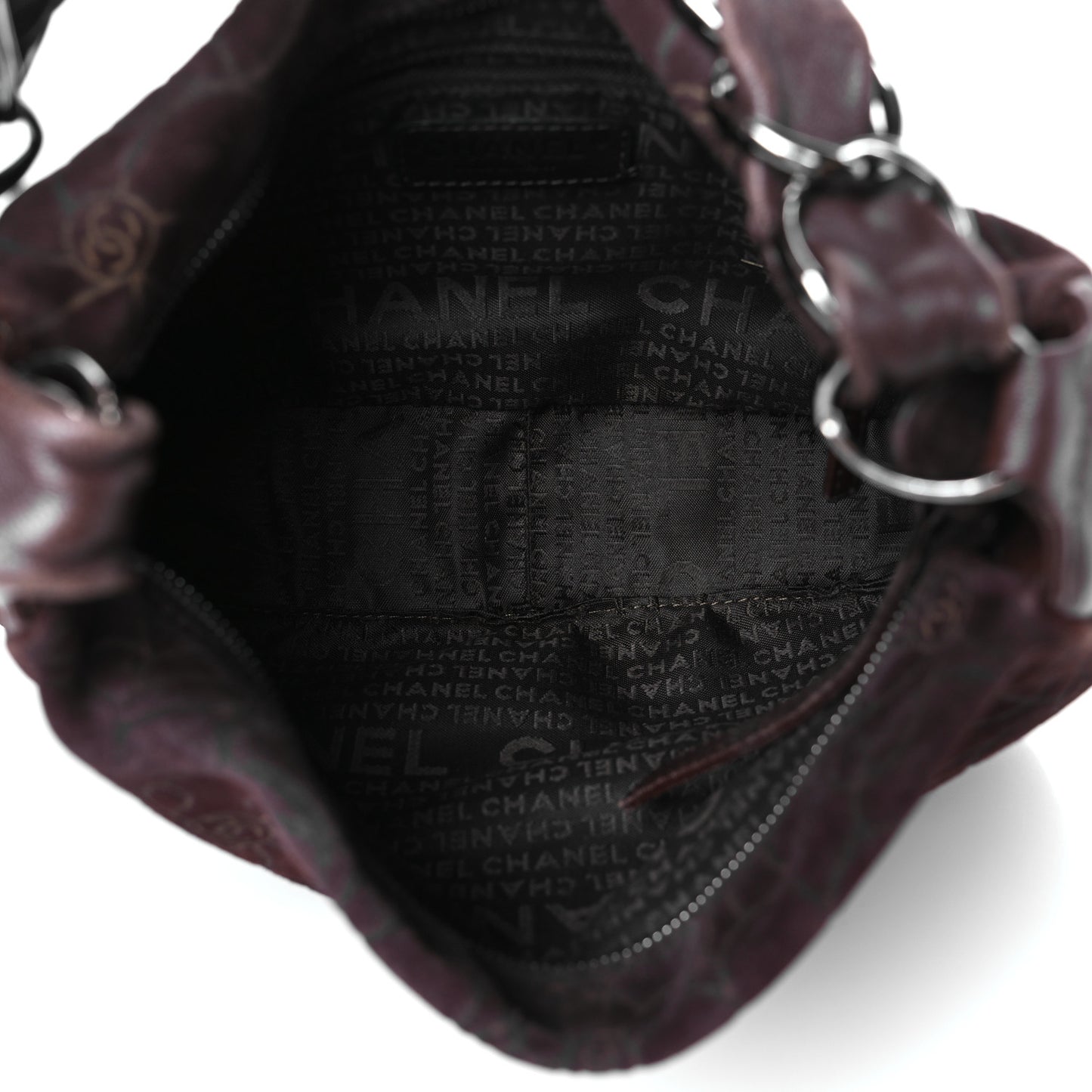 Suede Camellia Shoulder Bag Brown