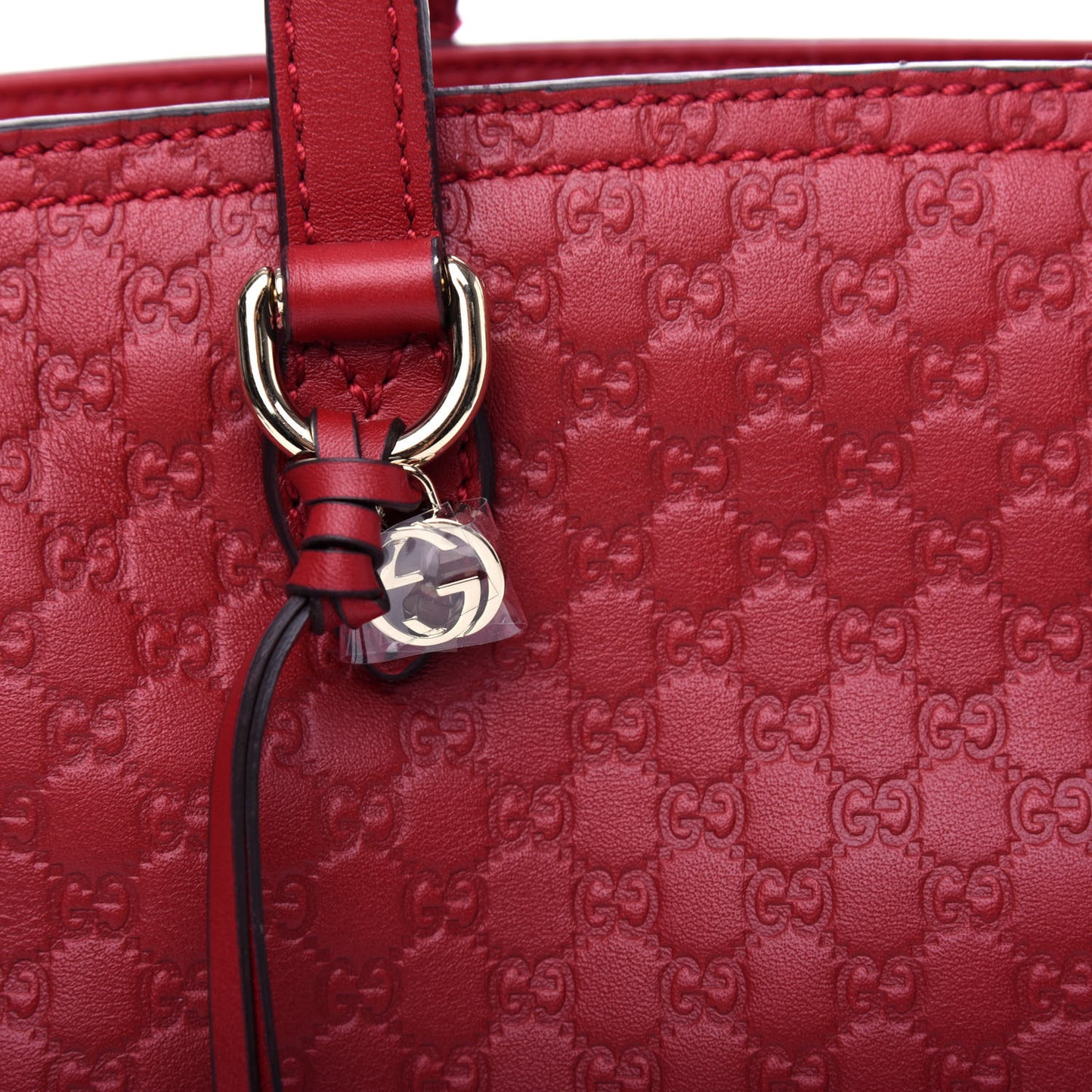 Microguccissima Small Bree Tote Red