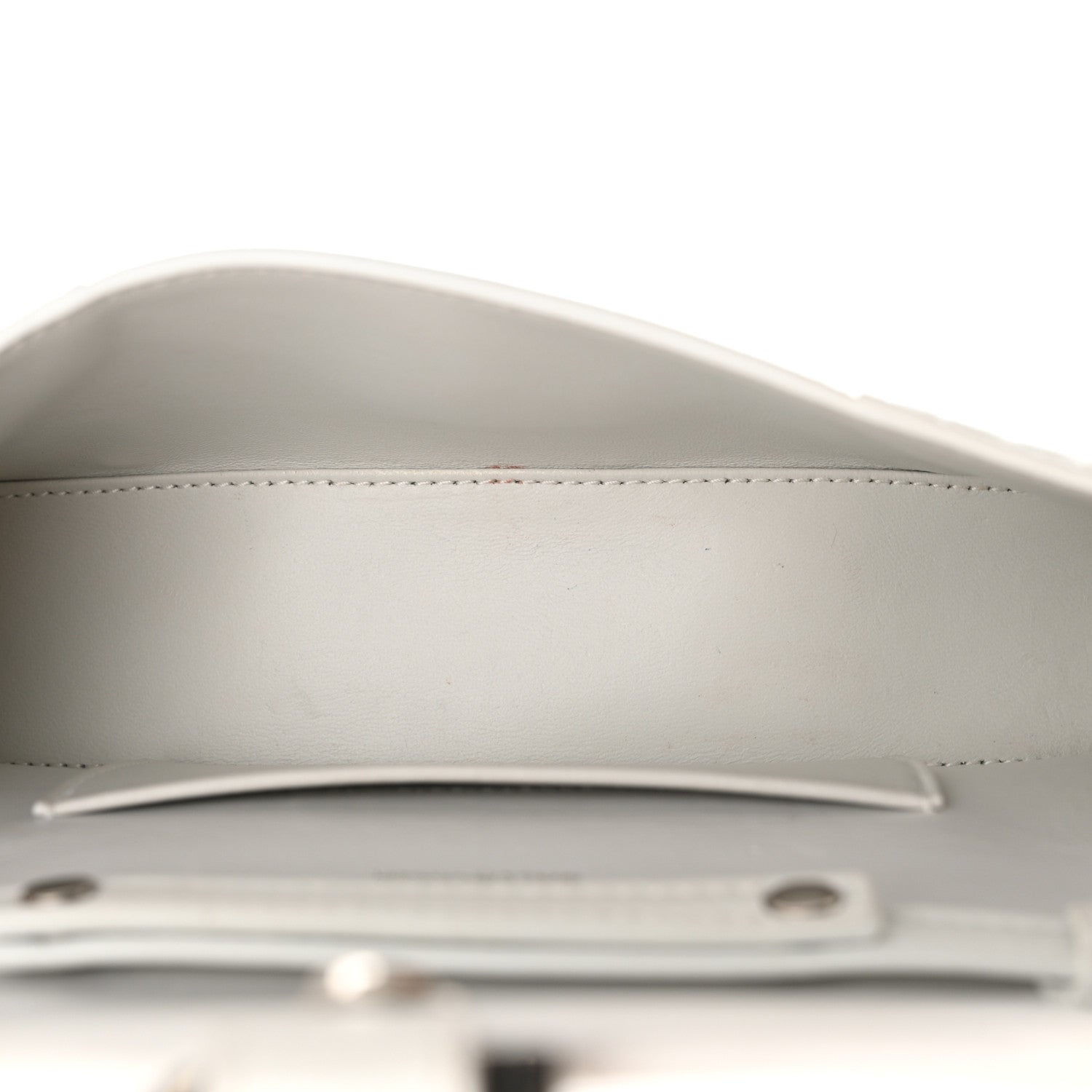 Balenciaga Shiny Calfskin Crocodile Embossed Small Hourglass Evening Chain Bag White 5 of 12