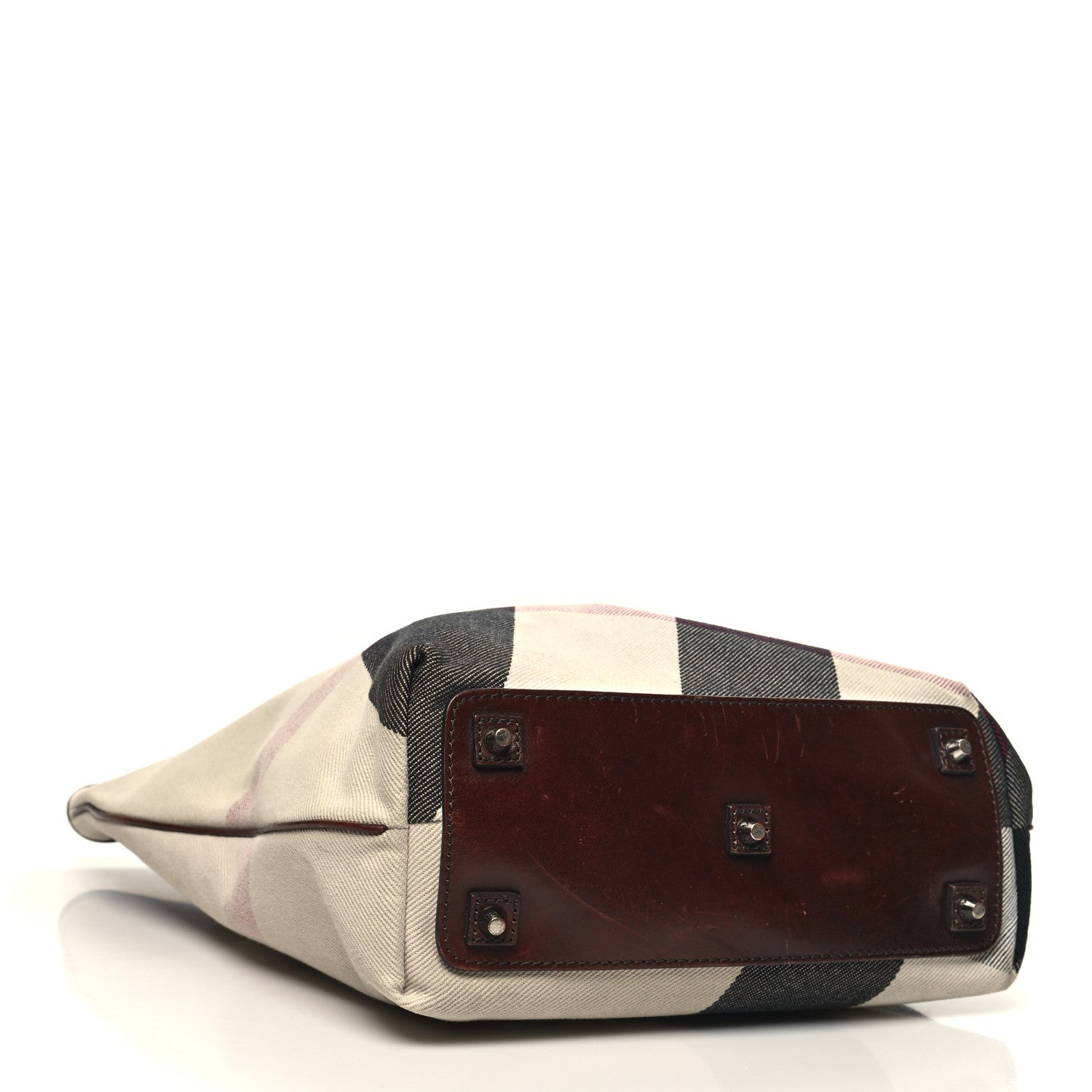 Burberry Canvas Mega Check Print Tote Beige 4 of 15