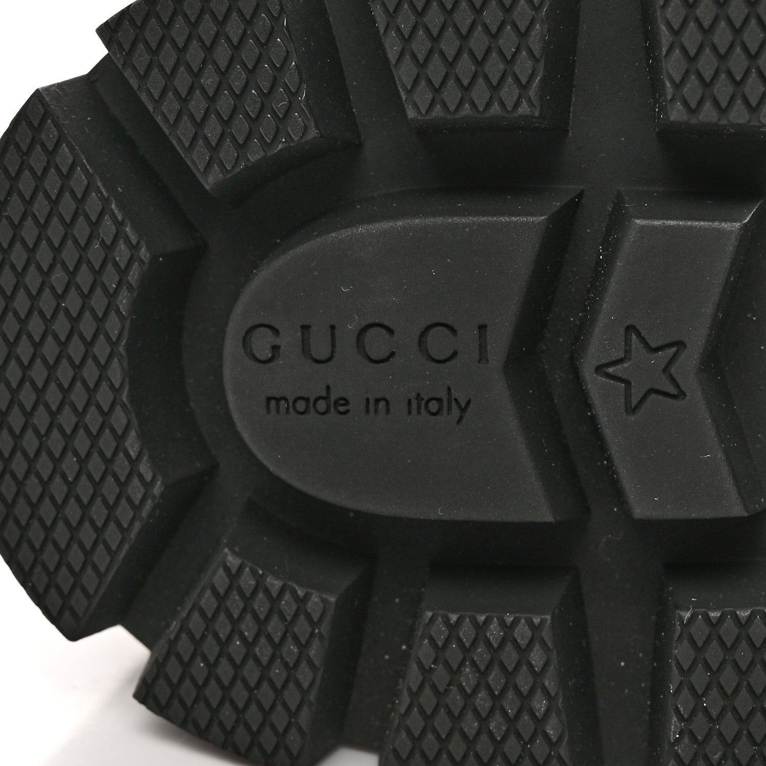 Gucci Calfskin Sylvie Web Womens Lace Up Combat Boots 37 Black 6 of 11