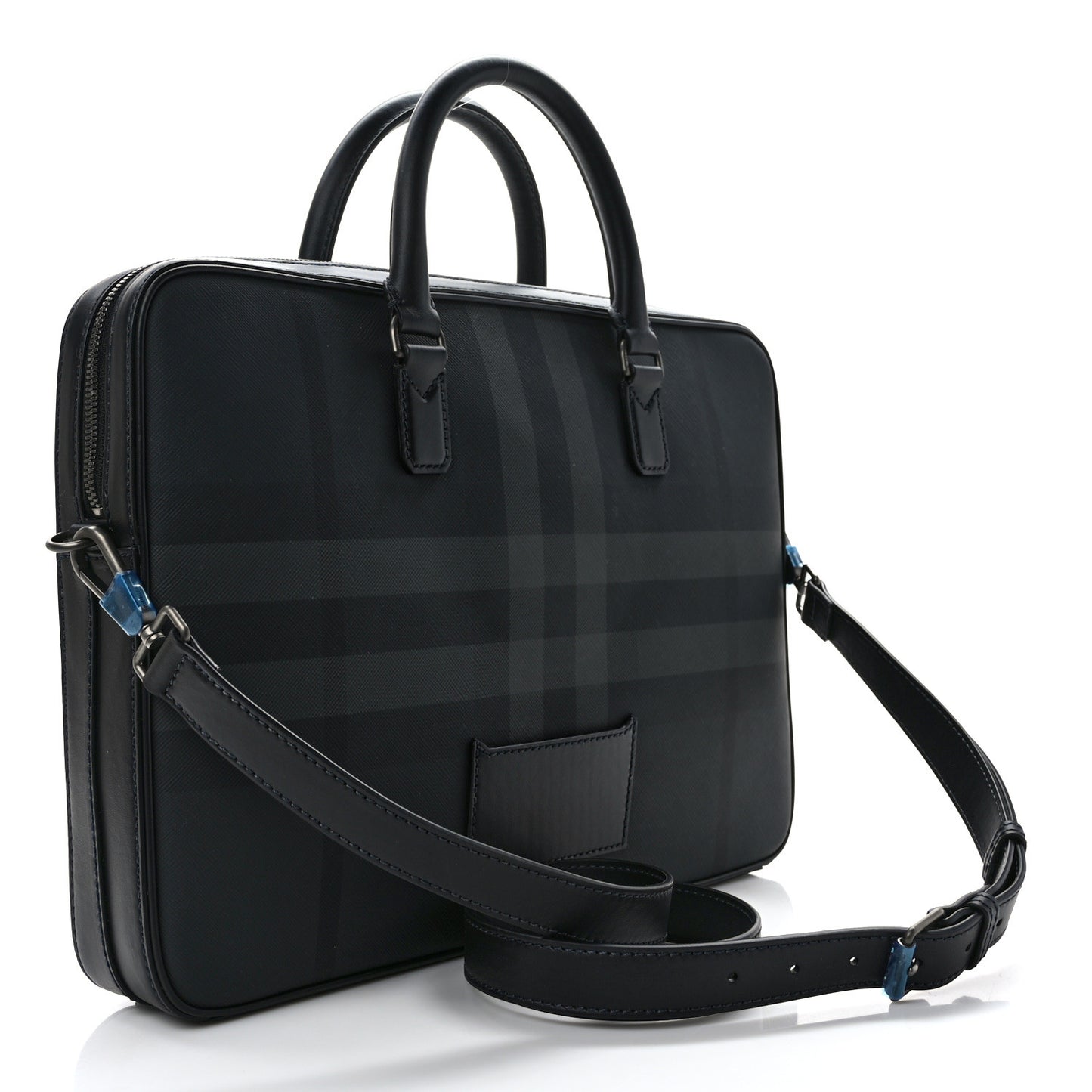 London Check Ainsworth Briefcase Dark Charcoal