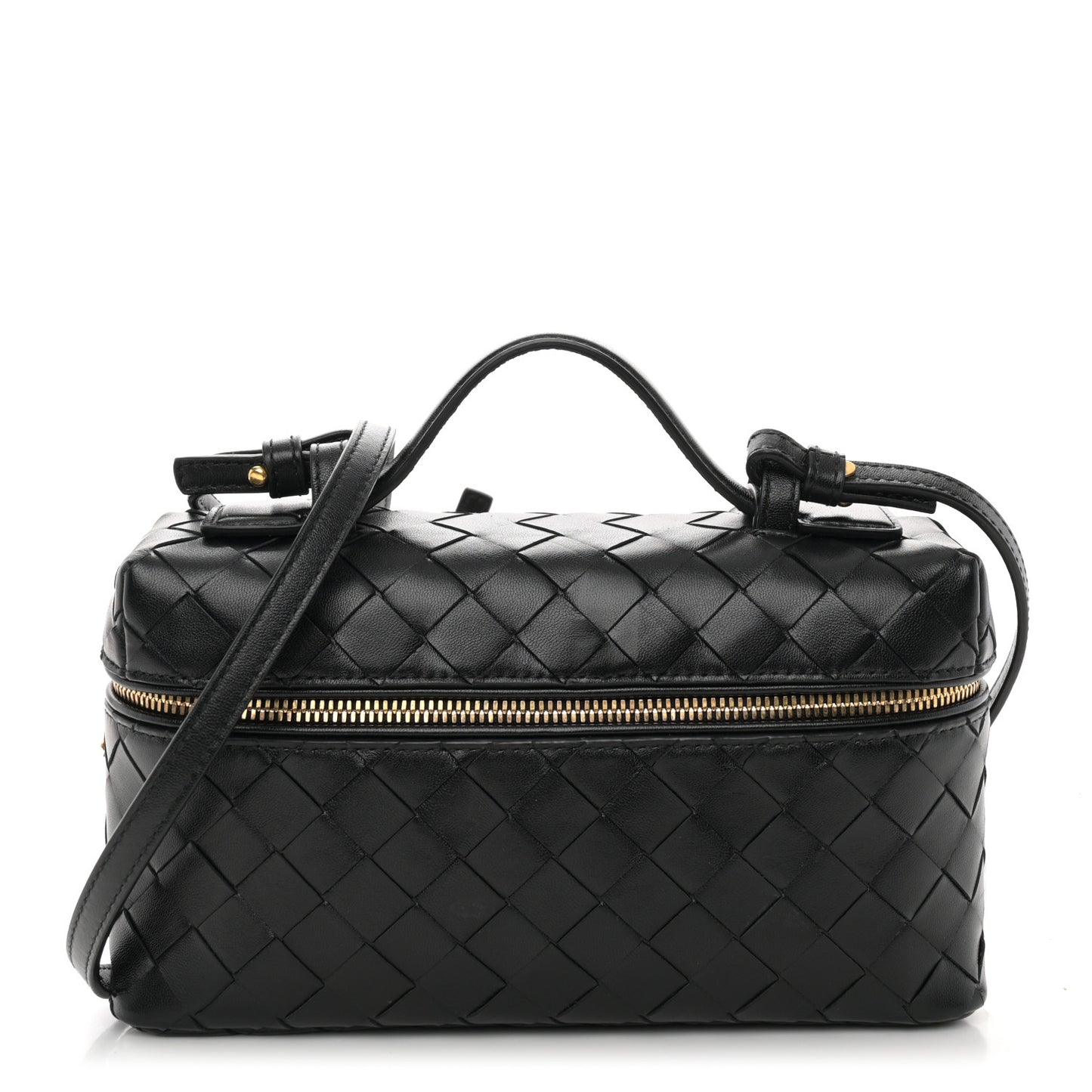 Calfskin Intrecciato Bang Bang Vanity Case Black