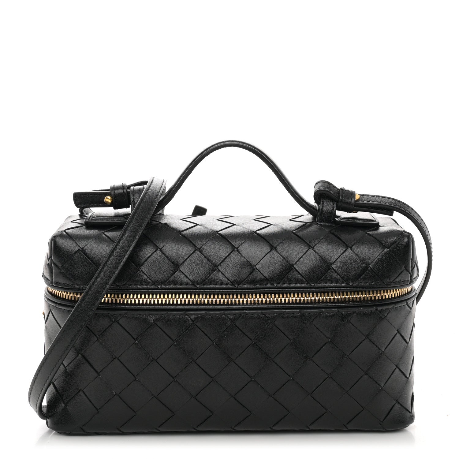 Bottega Veneta Calfskin Intrecciato Bang Bang Vanity Case Black 1 of 9